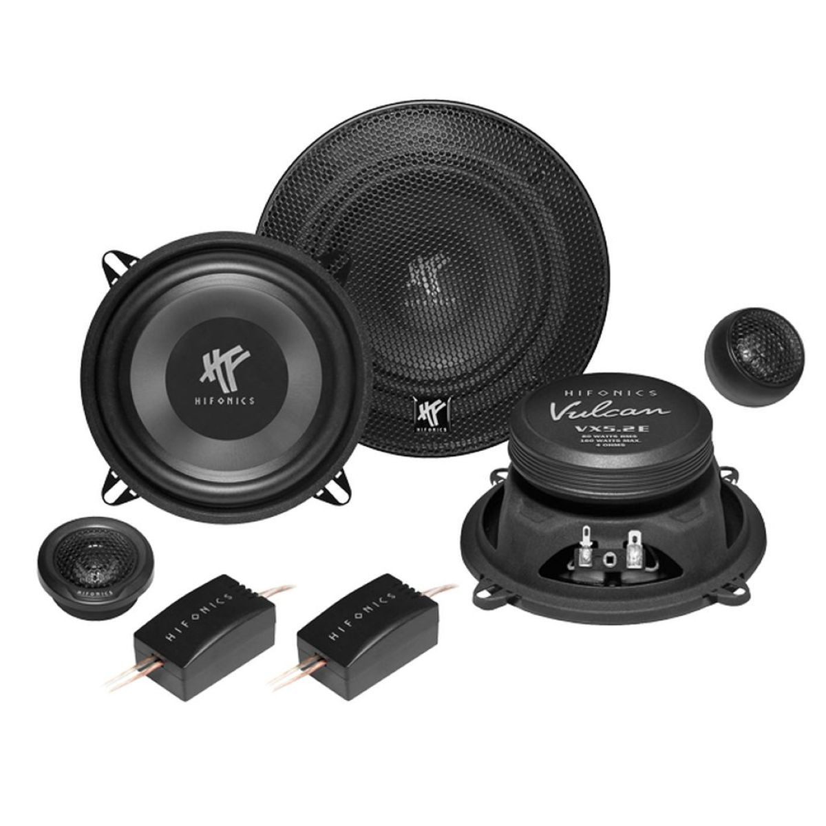 Hifonics VX5.2E 13cm 2-Wege Komponentensystem VX 5.2E 130mm Auto-Lautsprecher (80 W, 13 cm)