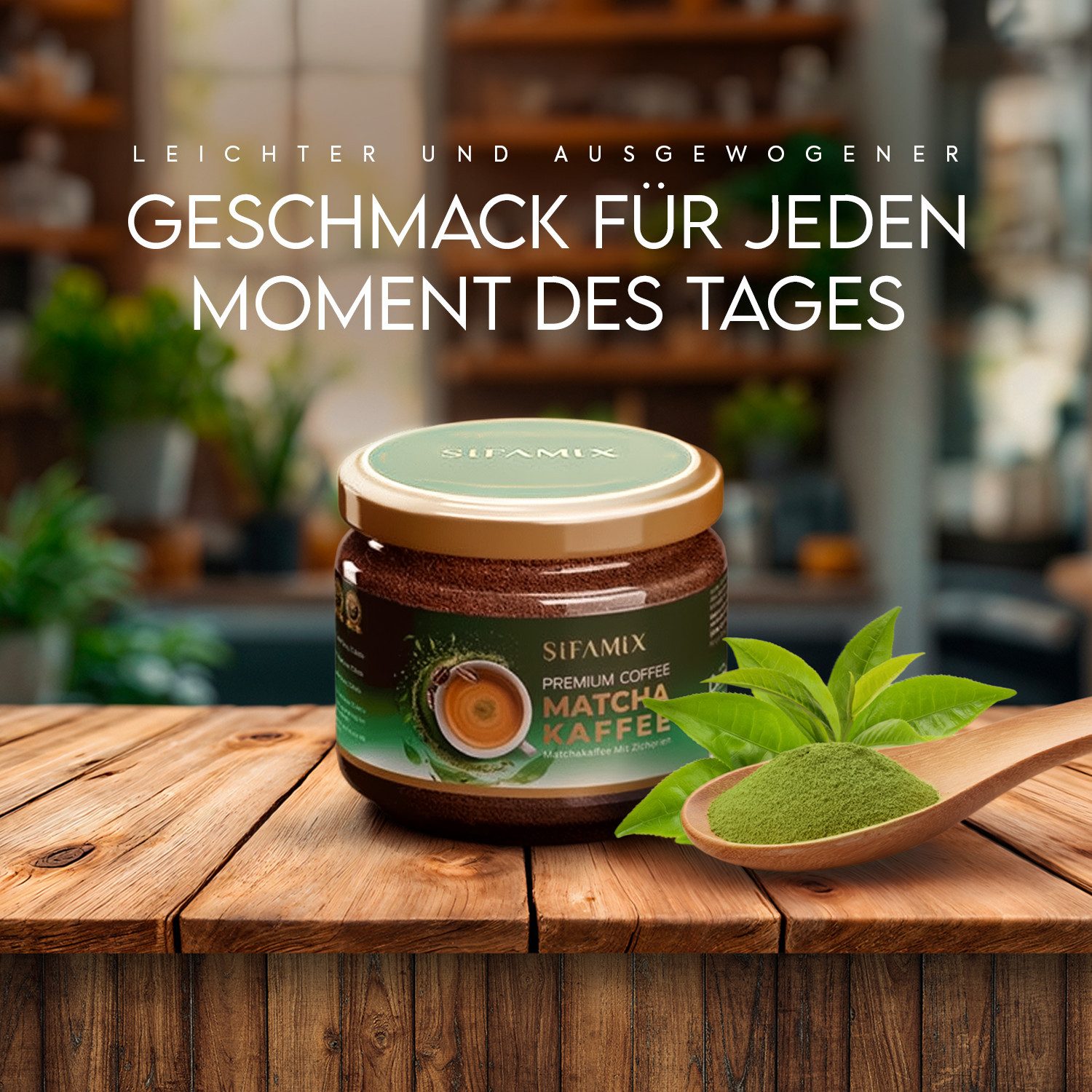 Şifamix Kaffee Matcha Kaffee – Natürlich Aromatisch, Fein Gemahlen & Vielseitig 100gr, 100 g