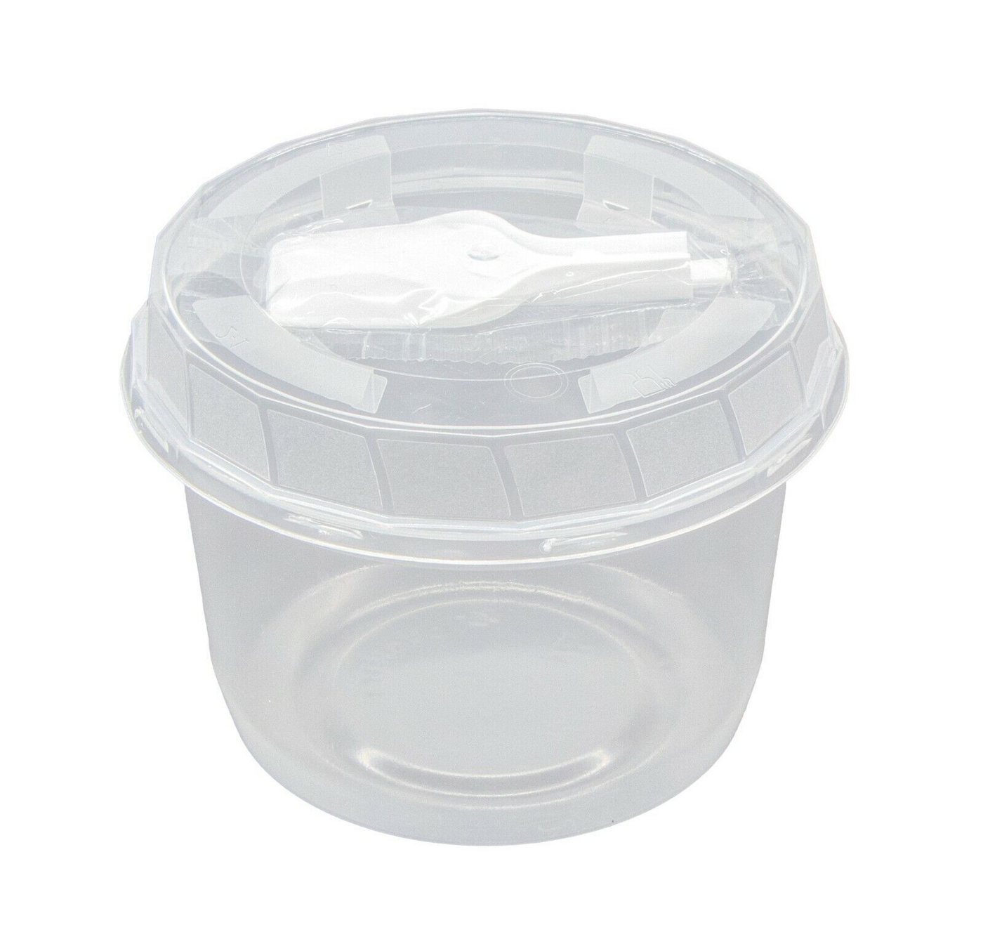 KVOTA Dessertschale Feinkostbecher 50St Becher und Löffel zylindrischer Becher 250 ml, lebensmittelfreundlicher Kunststoff, (50xBecher, 3-tlg)