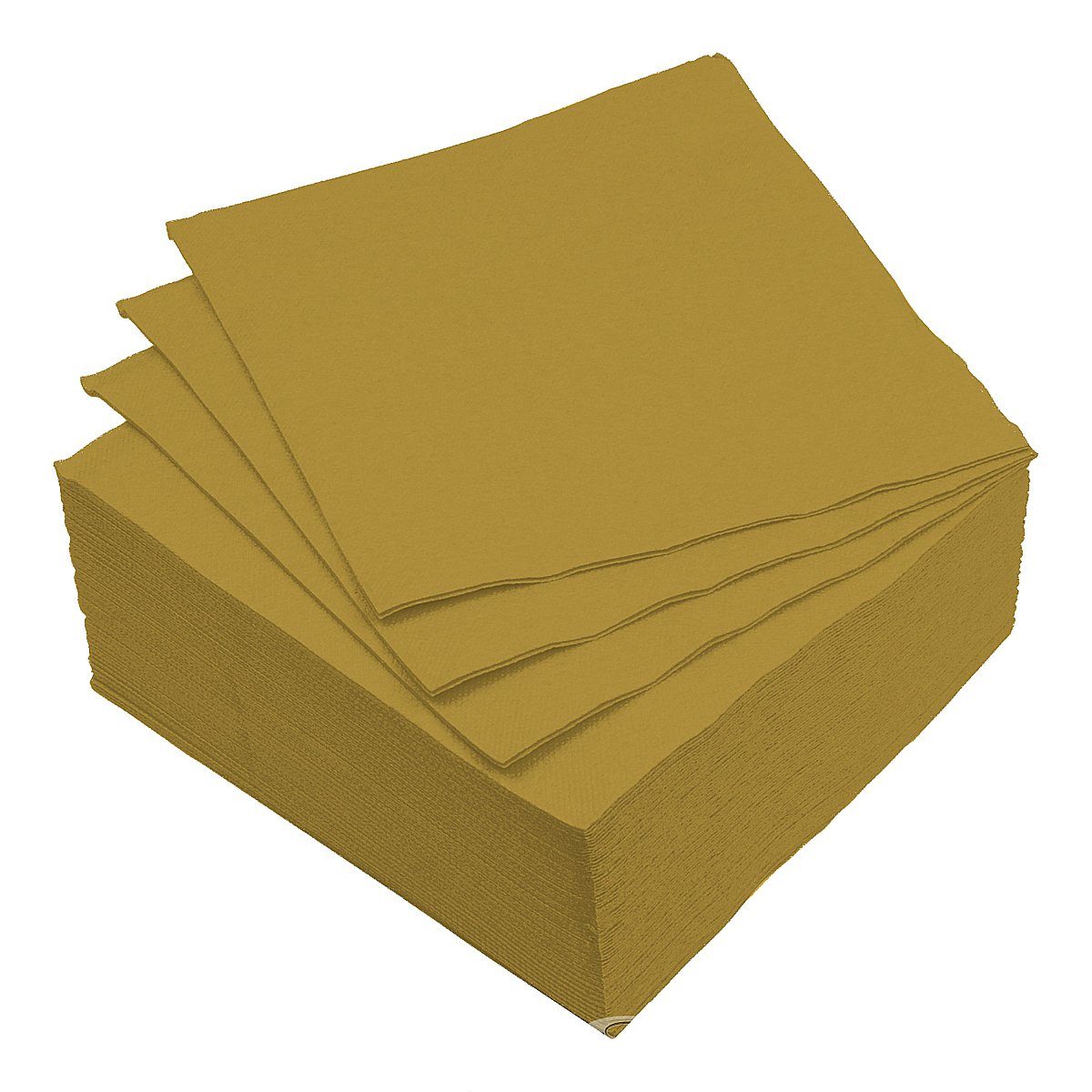 Papierserviette Einweg-Servietten Partyservietten gold Dekoservietten 38x38 cm