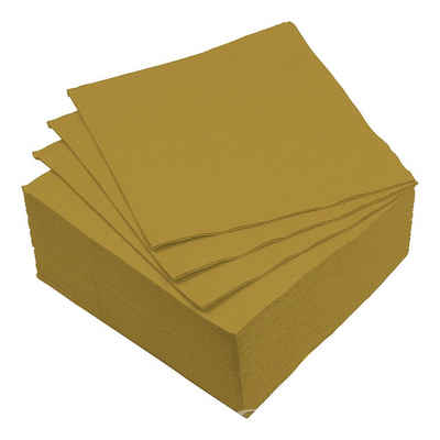 Macosa Home Papierserviette Einweg-Servietten Partyservietten gold Dekoservietten, (goldfarben, 40 St., 40er Set), Einweg-Servietten Partyservietten