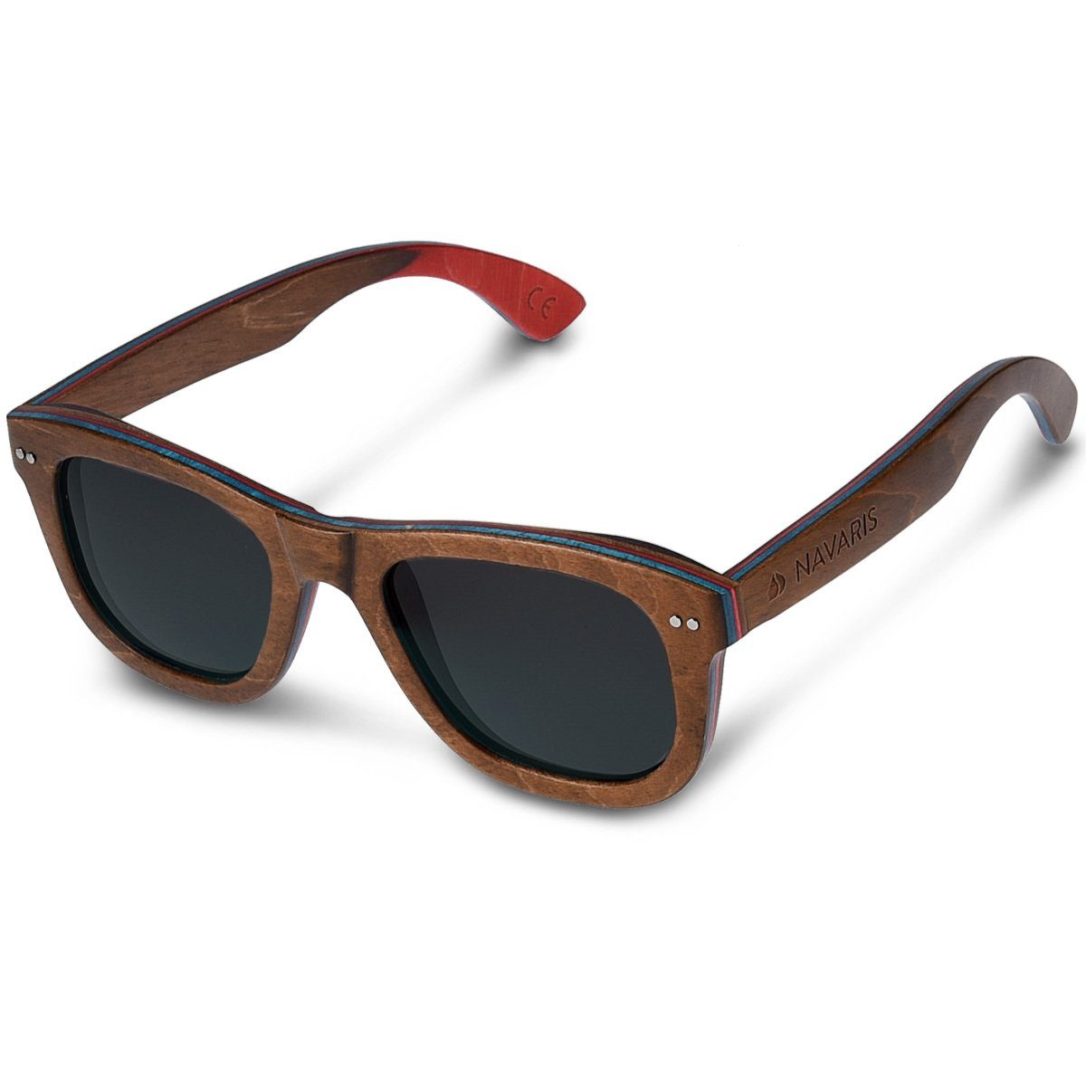 Navaris Sonnenbrille UV400 Damen Herren Holz Brille unisex - polarisierte  Holzbrille aus Skateboard Holz - Holzoptik online kaufen | OTTO