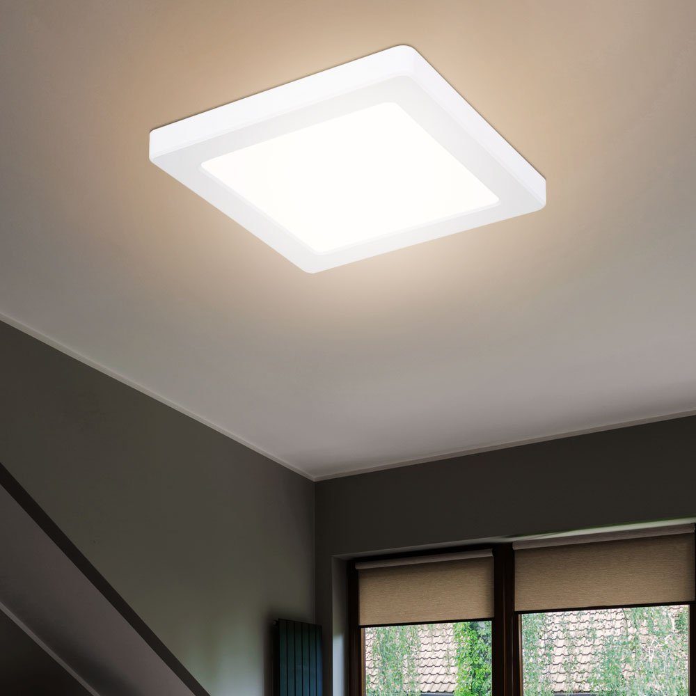 LED Quadratische etc-shop fest Warmweiß, Kaltweiß, verbaut, Tageslichtweiß, Neutralweiß, LED-Leuchtmittel Wohnzimmerlampe Deckenleuchte, Deckenpanel Deckenleuchte