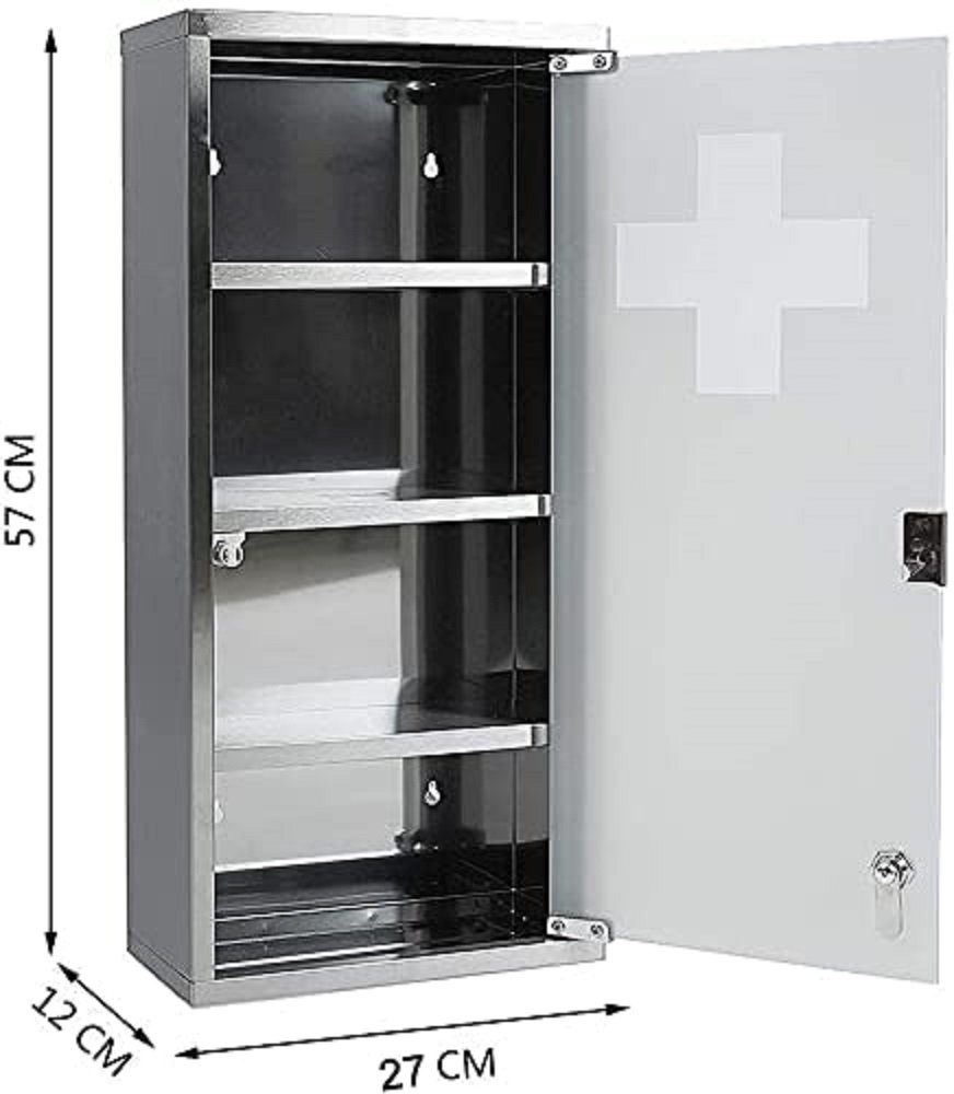 Zedelmaier Medizinschrank Abschließbarer Medizinschrank aus Edelstahl,Medik günstig online kaufen