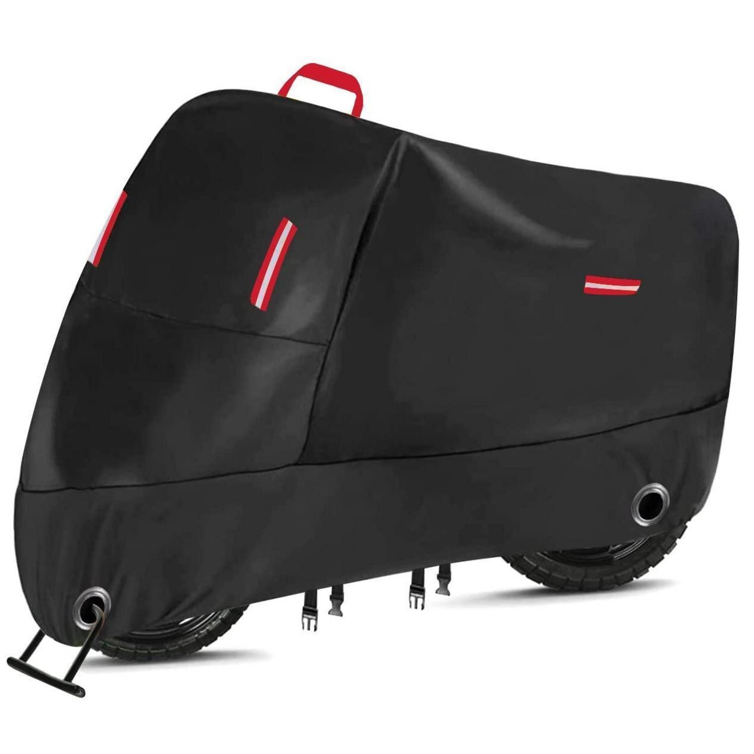 LuxusKollektion Schutzplane Motorradabdeckung 300D wasserdicht Schlossloch XXXL (265*105*125cm)