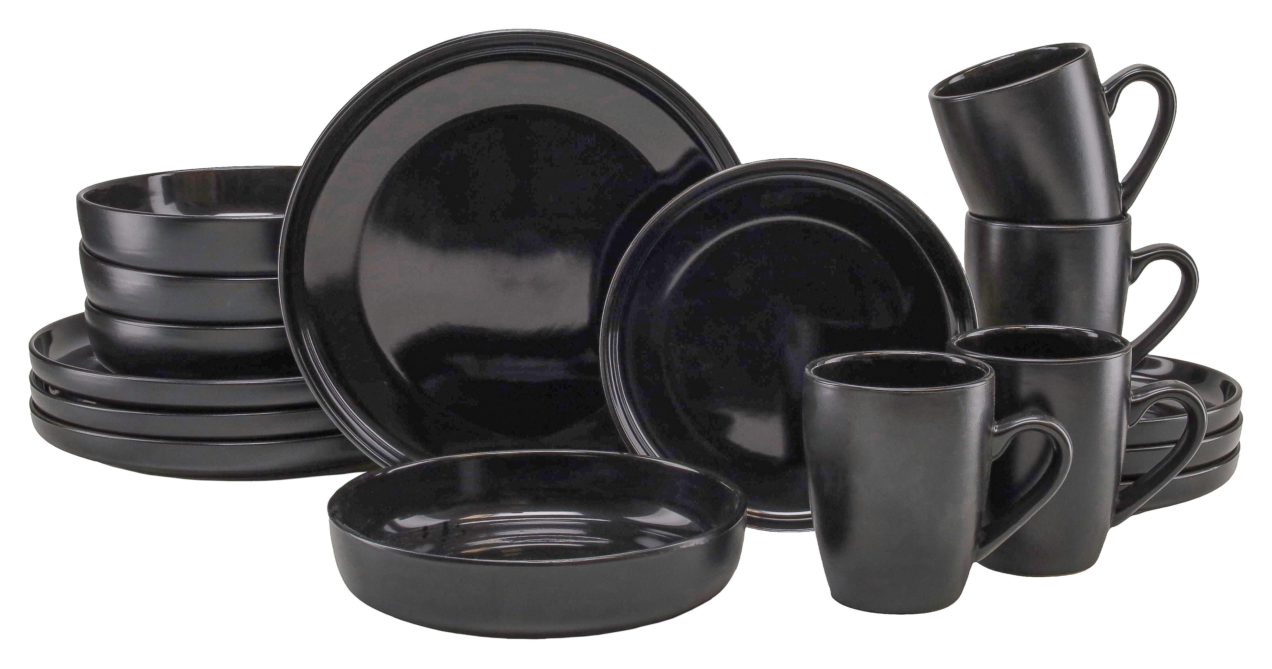 LeGer Home by Lena Gercke Kombiservice Geschirr-Set, Service Liliane (16-tlg), 4 Personen, Steinzeug, skandinavische, minimalistische Formensprache, 16 Teile