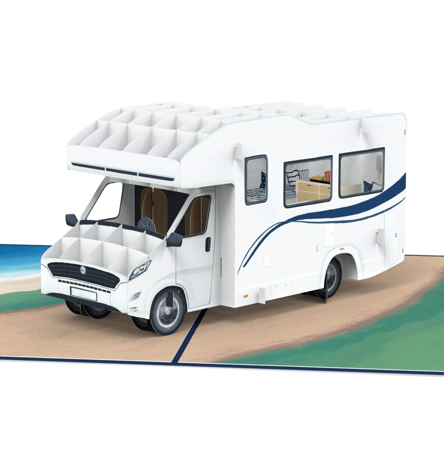 papercrush Geburtstagskarte Wohnmobil Pop-Up Karte
