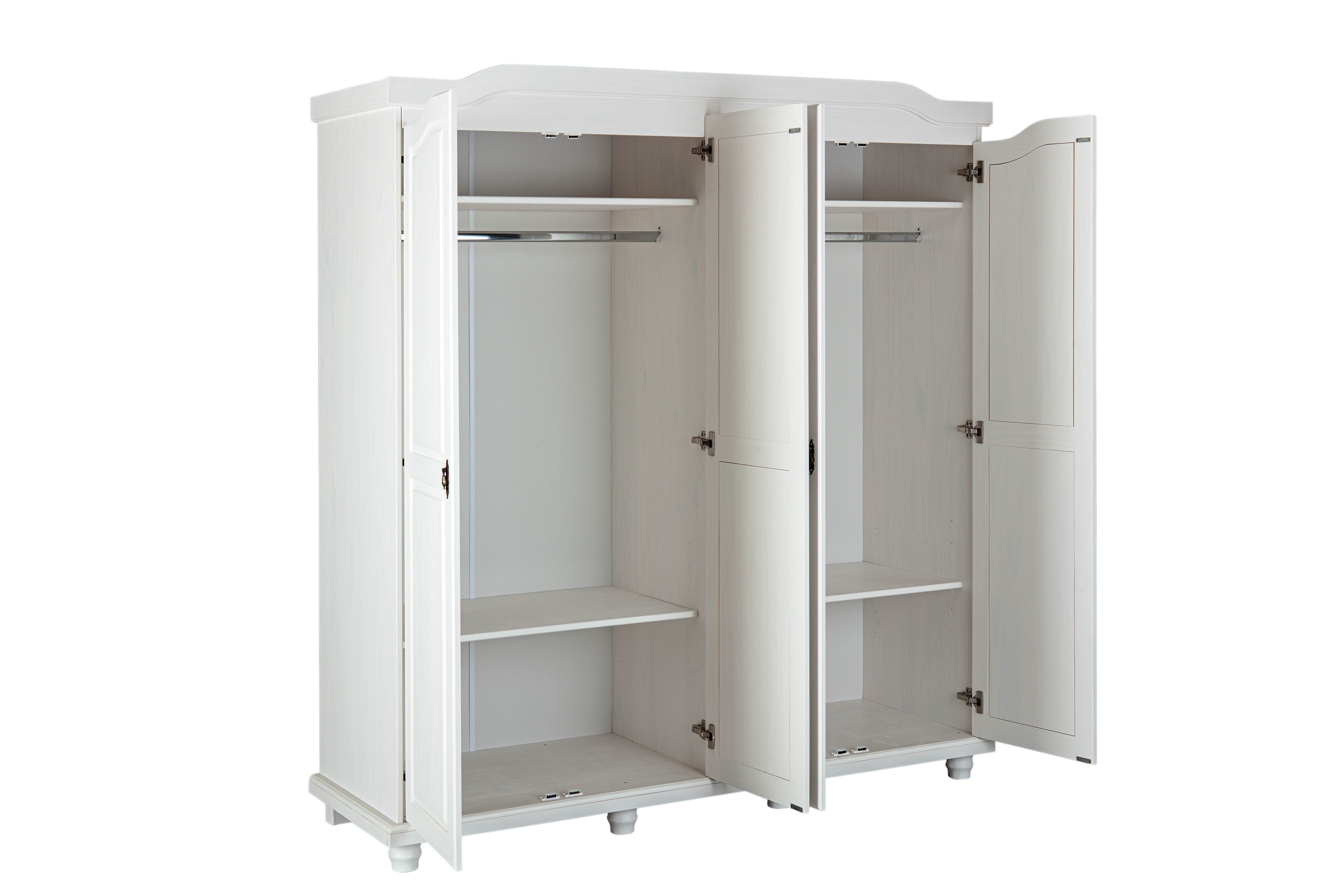 ebuy24 Kleiderschrank Insy mit Kleiderschrank Weiss. Türen 4