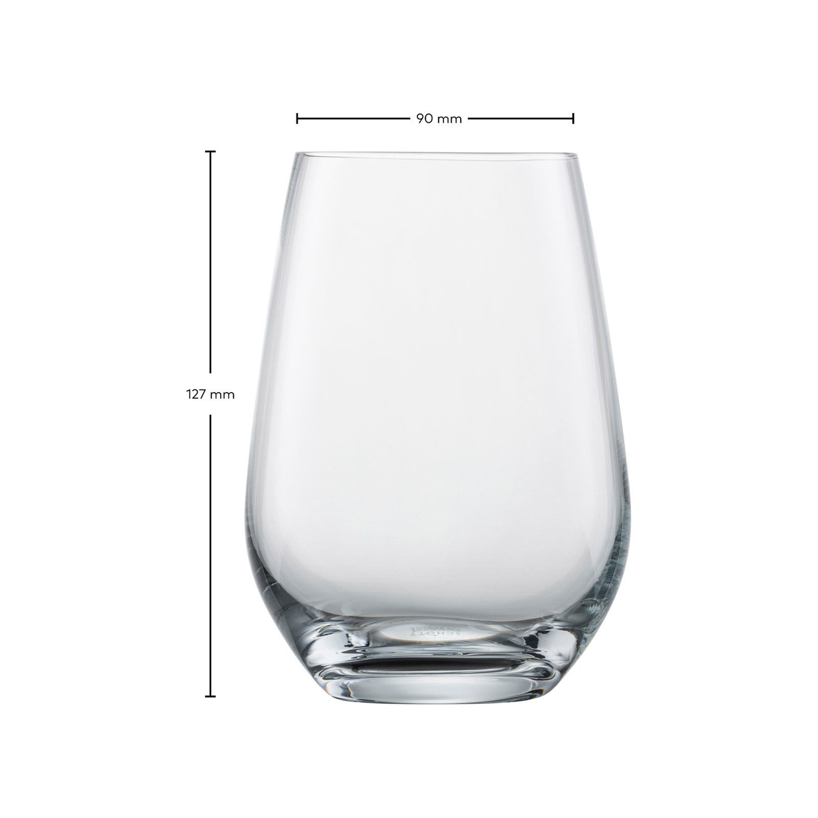 SCHOTT-ZWIESEL Longdrinkglas Forté Universalbecher 557 ml 4er Set, 4-tlg., Glas