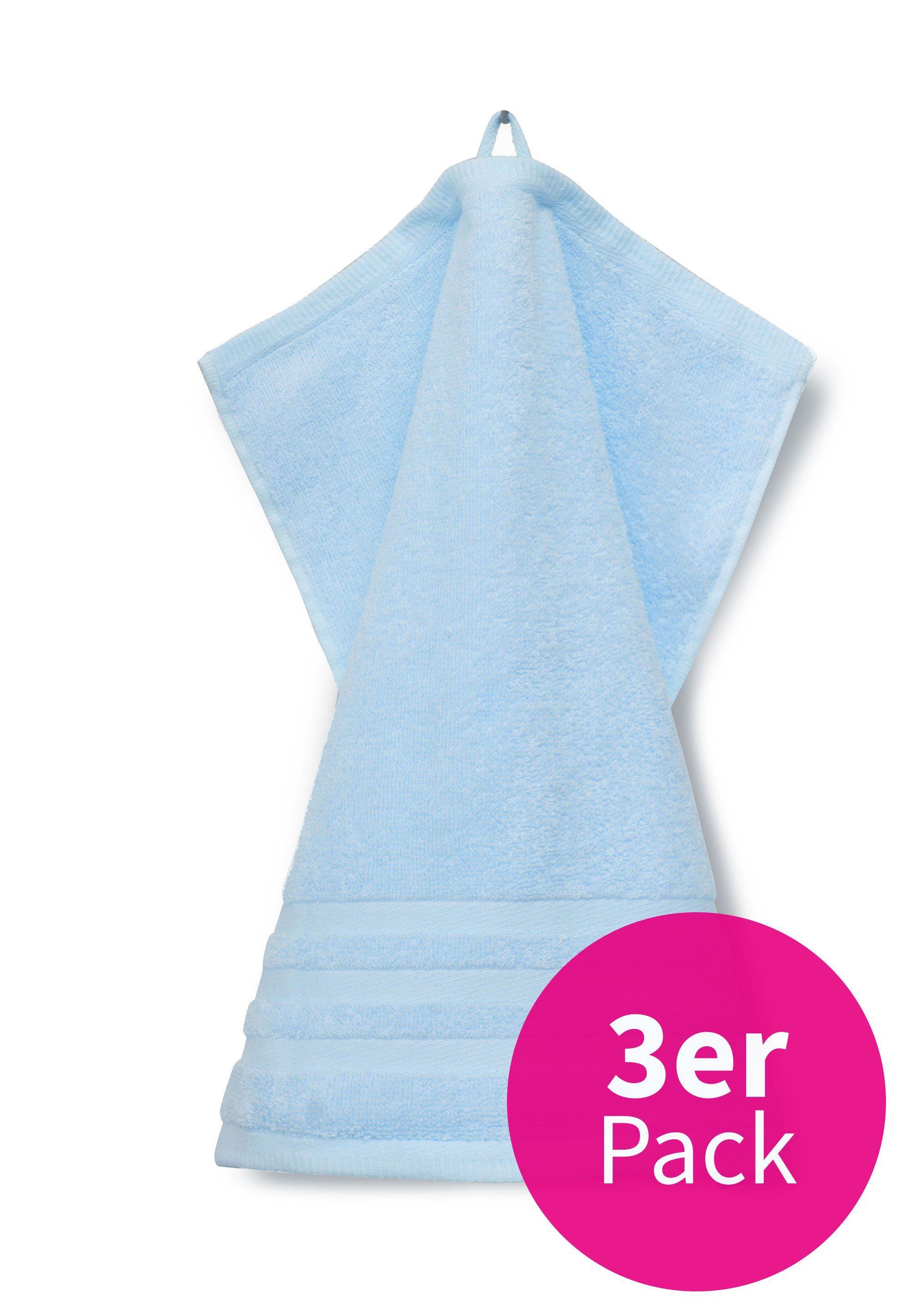 grace grand spa Waschlappen Aktion, (3-St), mit attraktiver Streifen-Bordüre