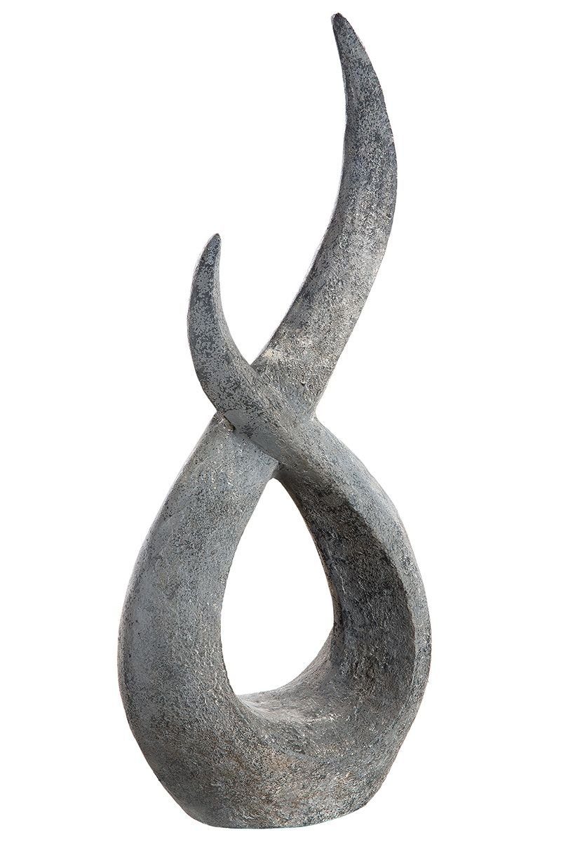 H60cm, Dekofigur aus in Magnesia grau GILDE Skulptur \