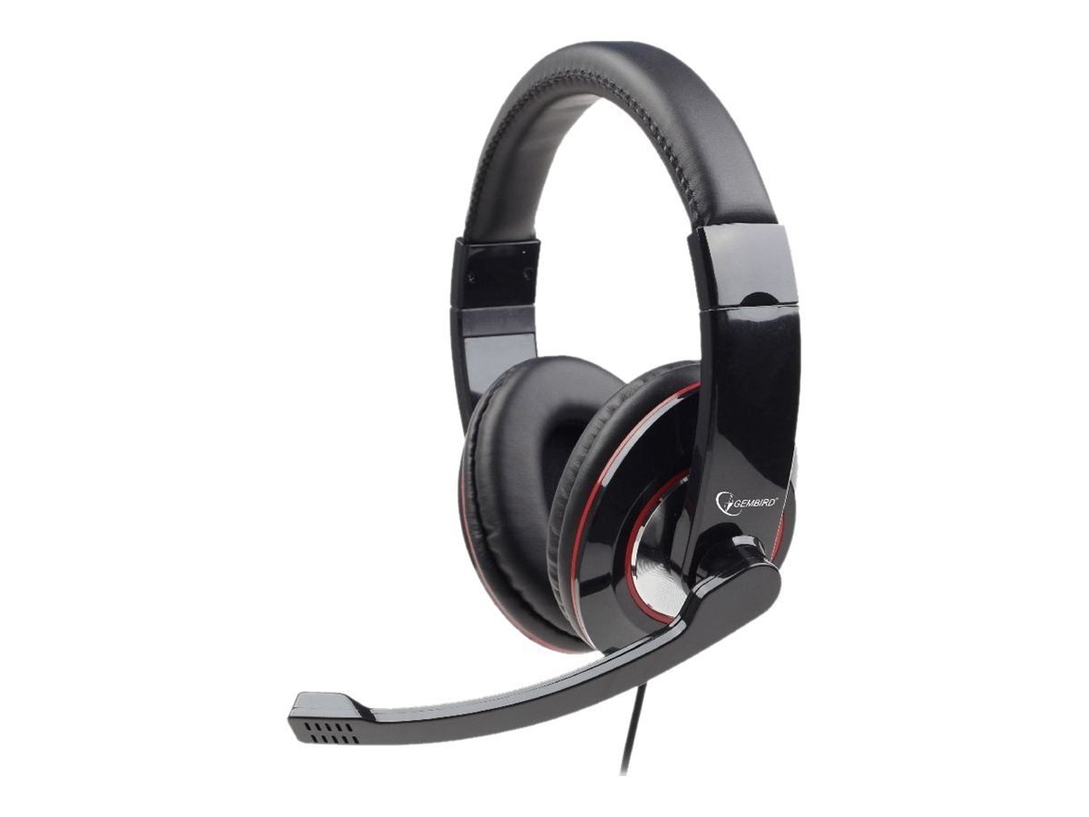 Gembird MHS-U-001, Headset Retail GEMBIRD Gembird Headset schwarz/rot,