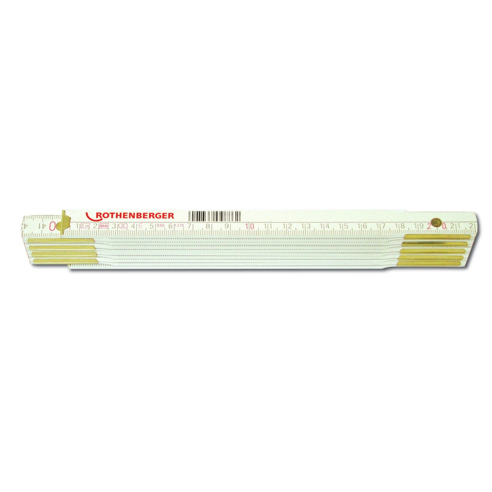 Rothenberger Sanitär-Anschlussset ROTHENBERGER Holz-Gliedermaßstab, 2m - 252100
