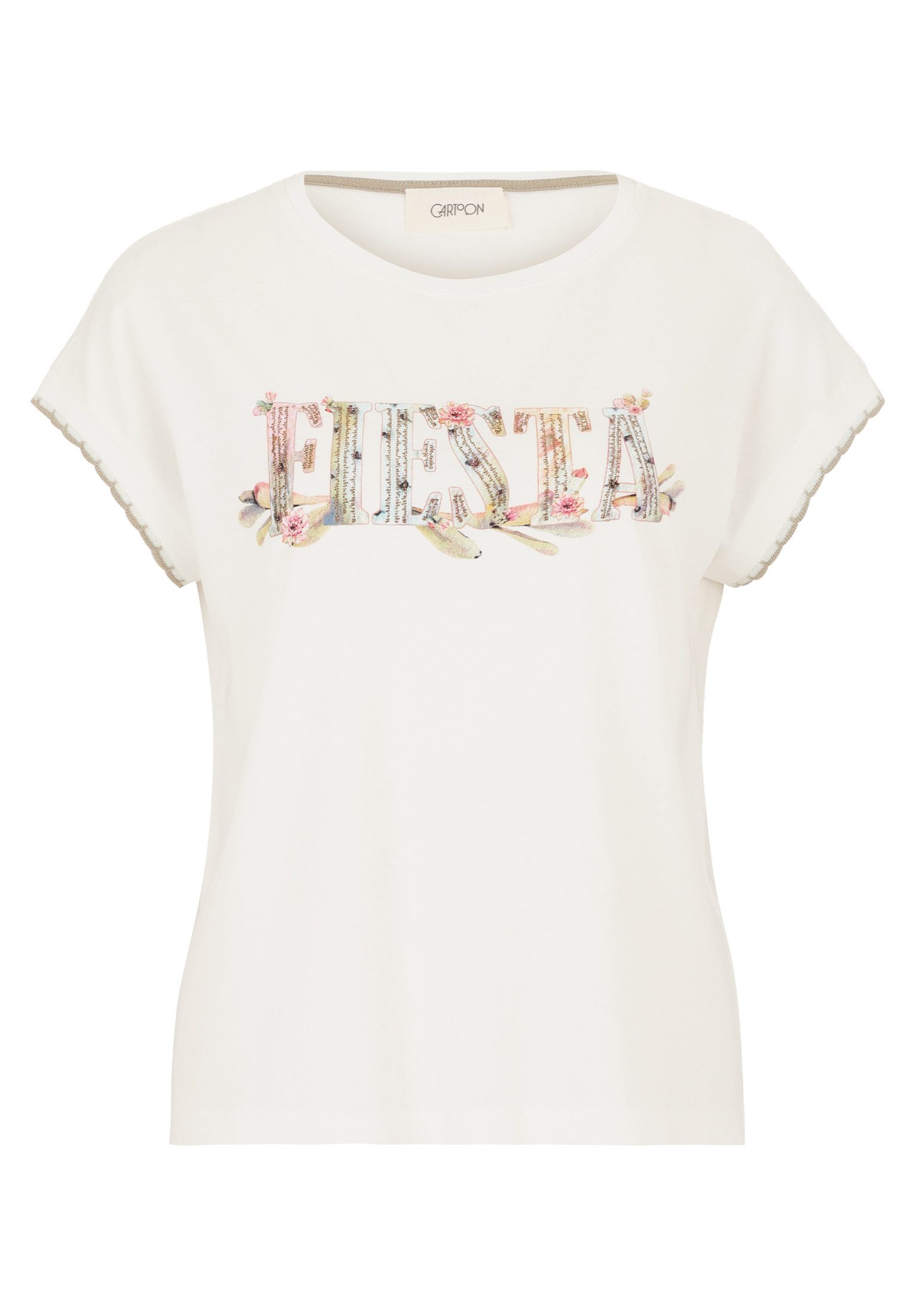 Cartoon Kurzarmshirt Cartoon Casual-Shirt mit Rundhalsausschnitt günstig online kaufen
