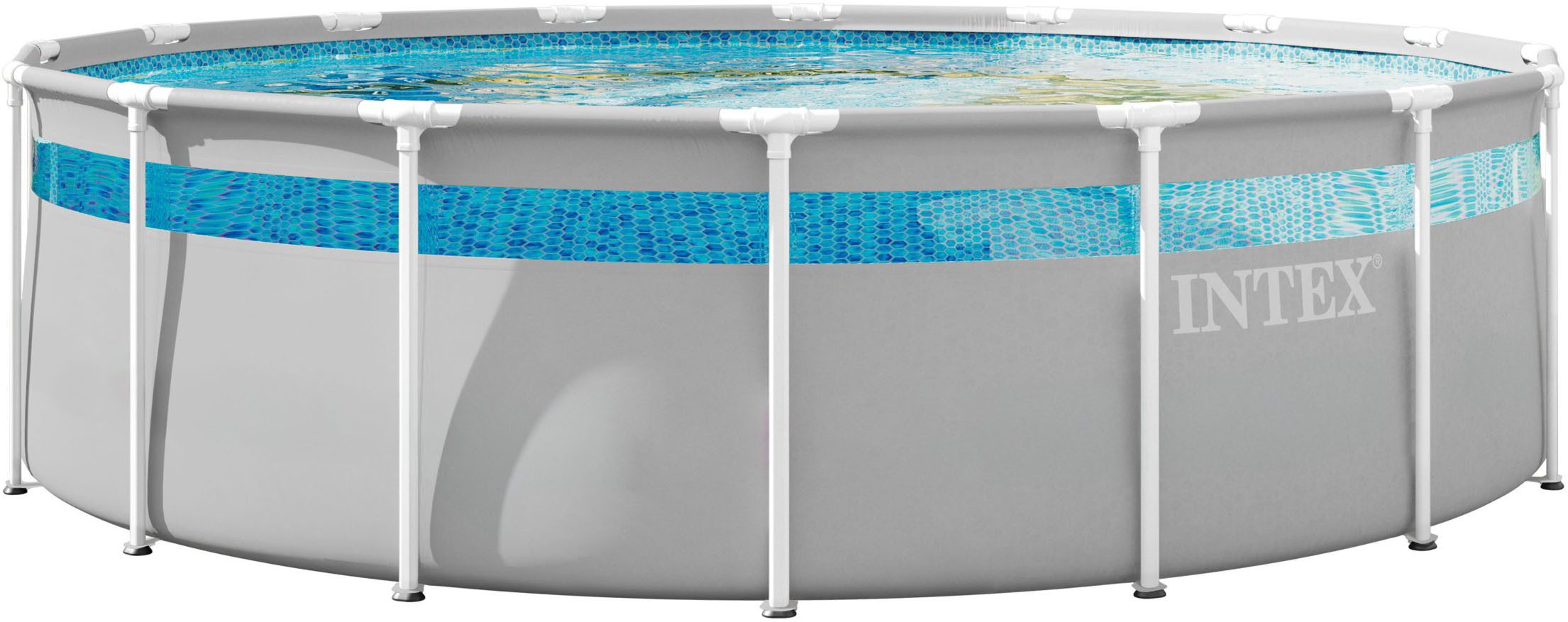 Intex Rundpool »PrismFrame™ Clearview« (Set, 5-tlg), 488x122 cm