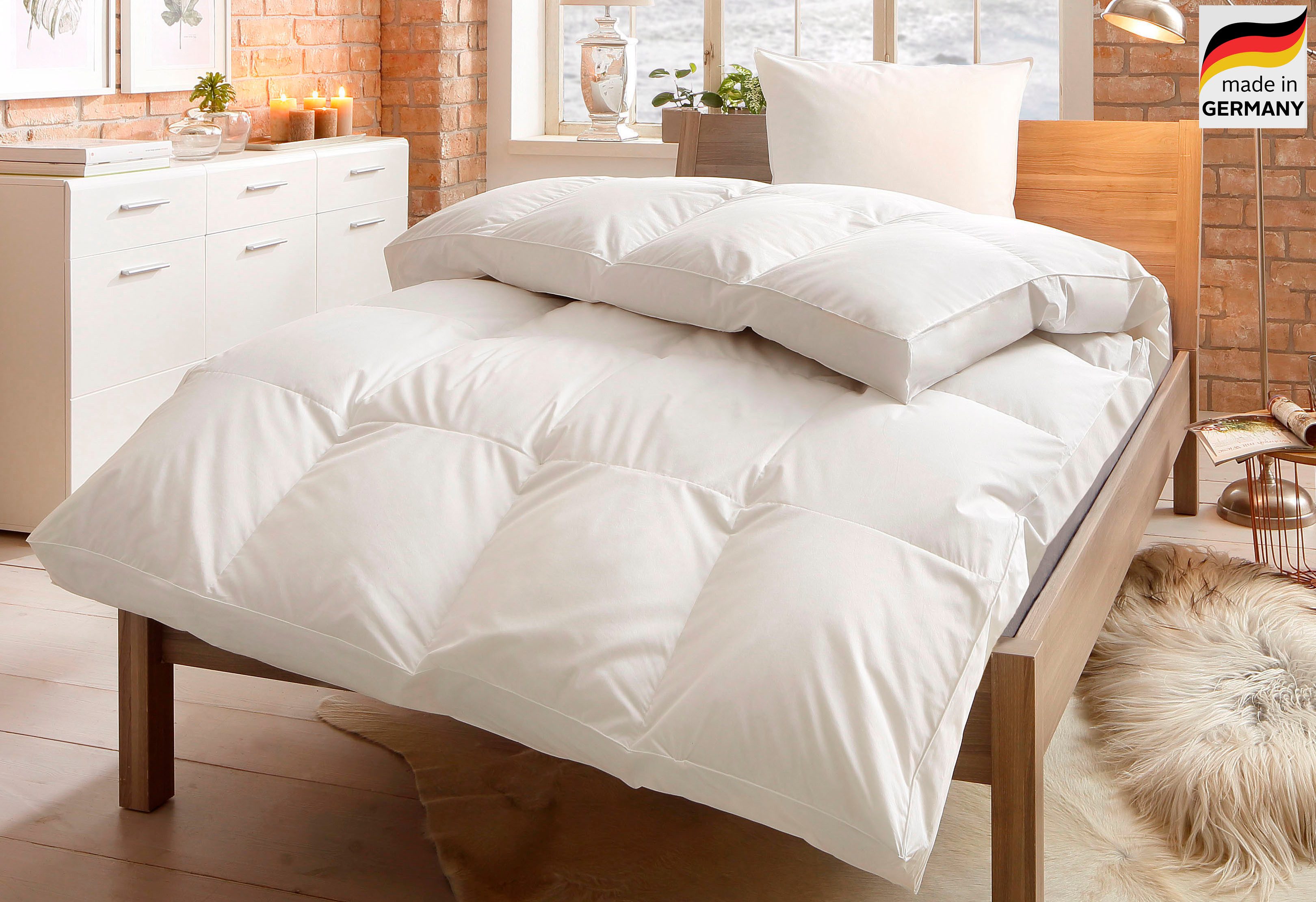 OTTO home Daunenbettdecke + Kopfkissen Köniz, Bettdecke 135x200&155x220 cm günstig online kaufen