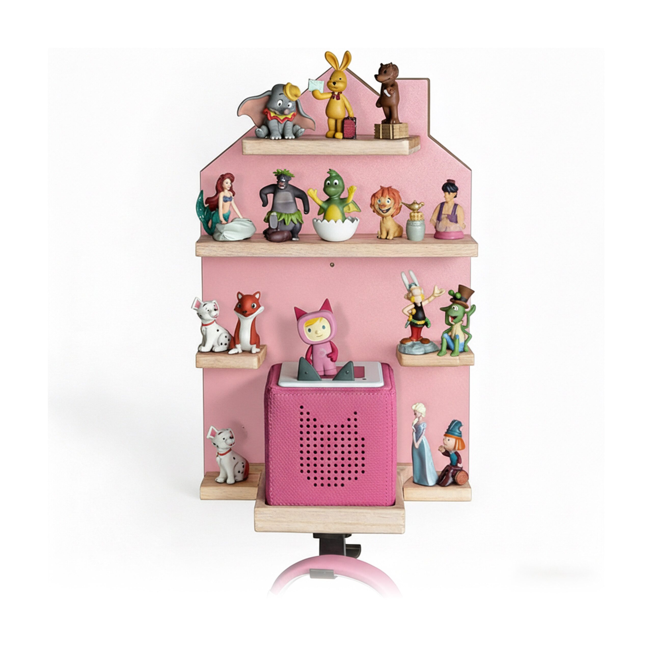 relaxdays Kinderregal Toniebox Regal Haus, 1-tlg., rosa. von RELAXDAYS
