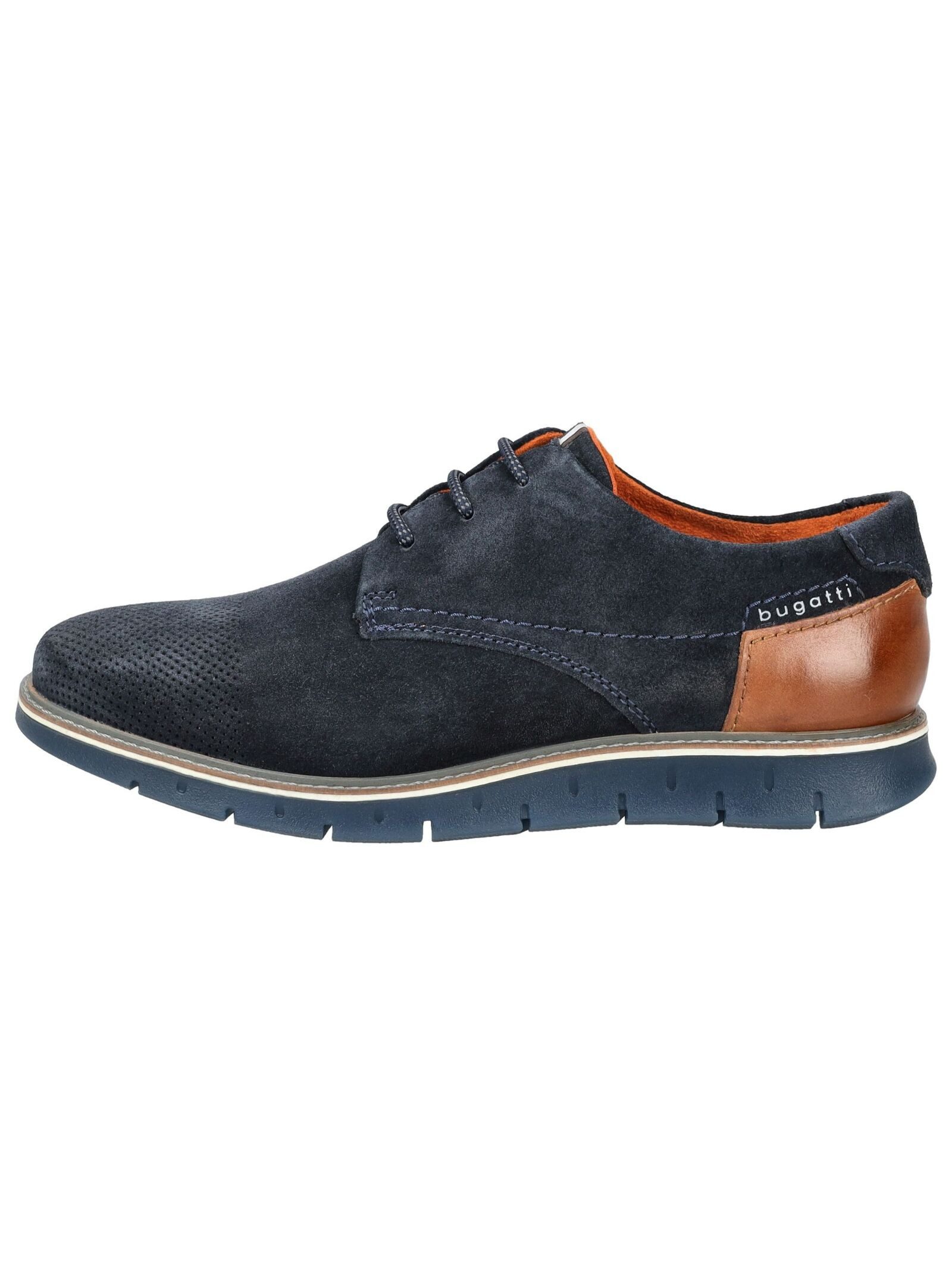 bugatti Halbschuhe Veloursleder Schnürschuh günstig online kaufen