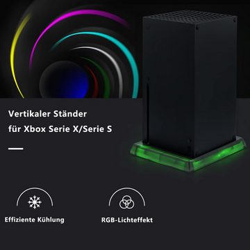 Tadow XBOX-Konsole Kühlung Dock,RGB,LED-Lichtleiste,für Xbox Serie X/S PlayStation 5-Controller