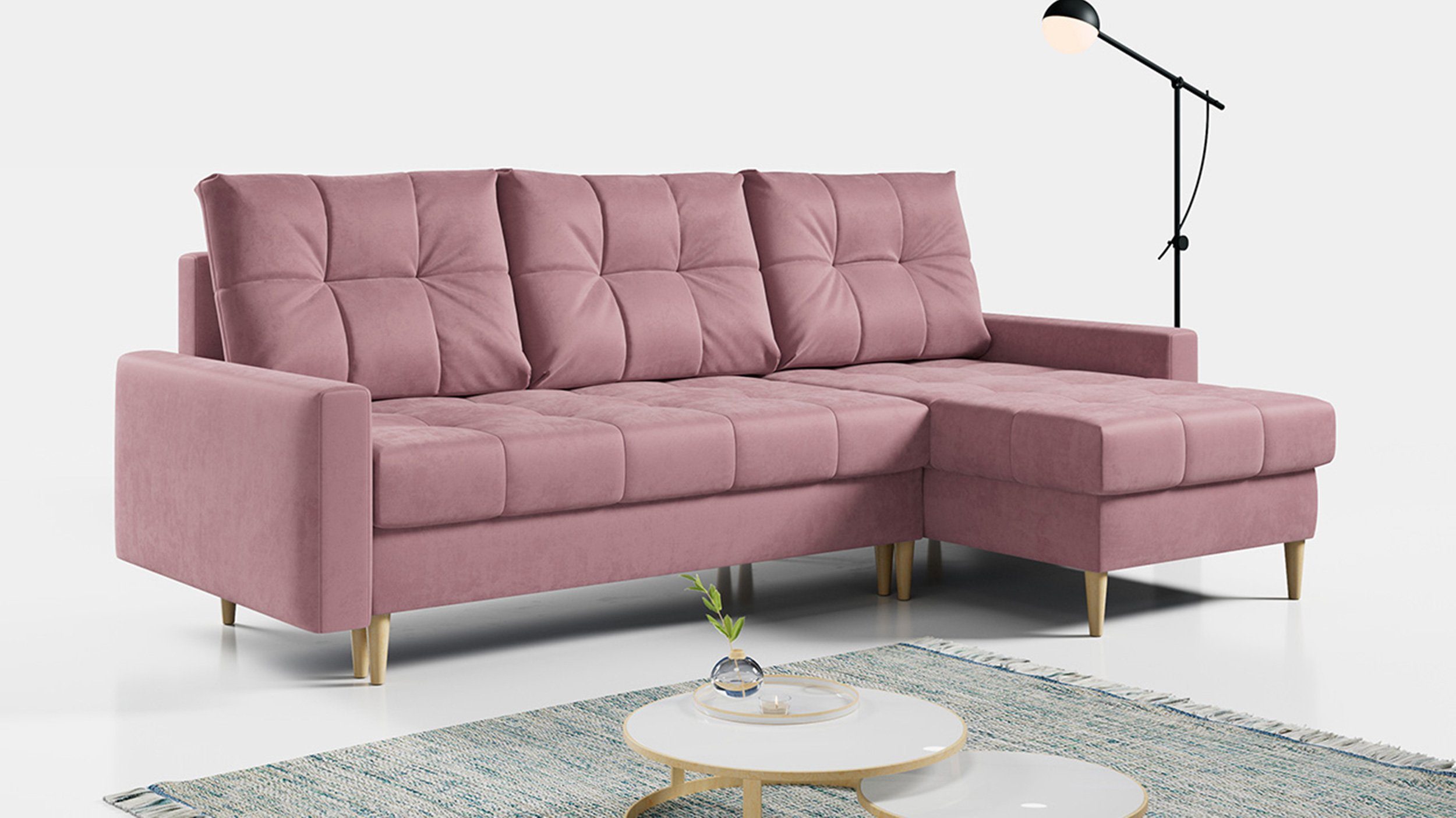 MKS MÖBEL Ecksofa ASTRA, Set, Gesteppte günstig online kaufen