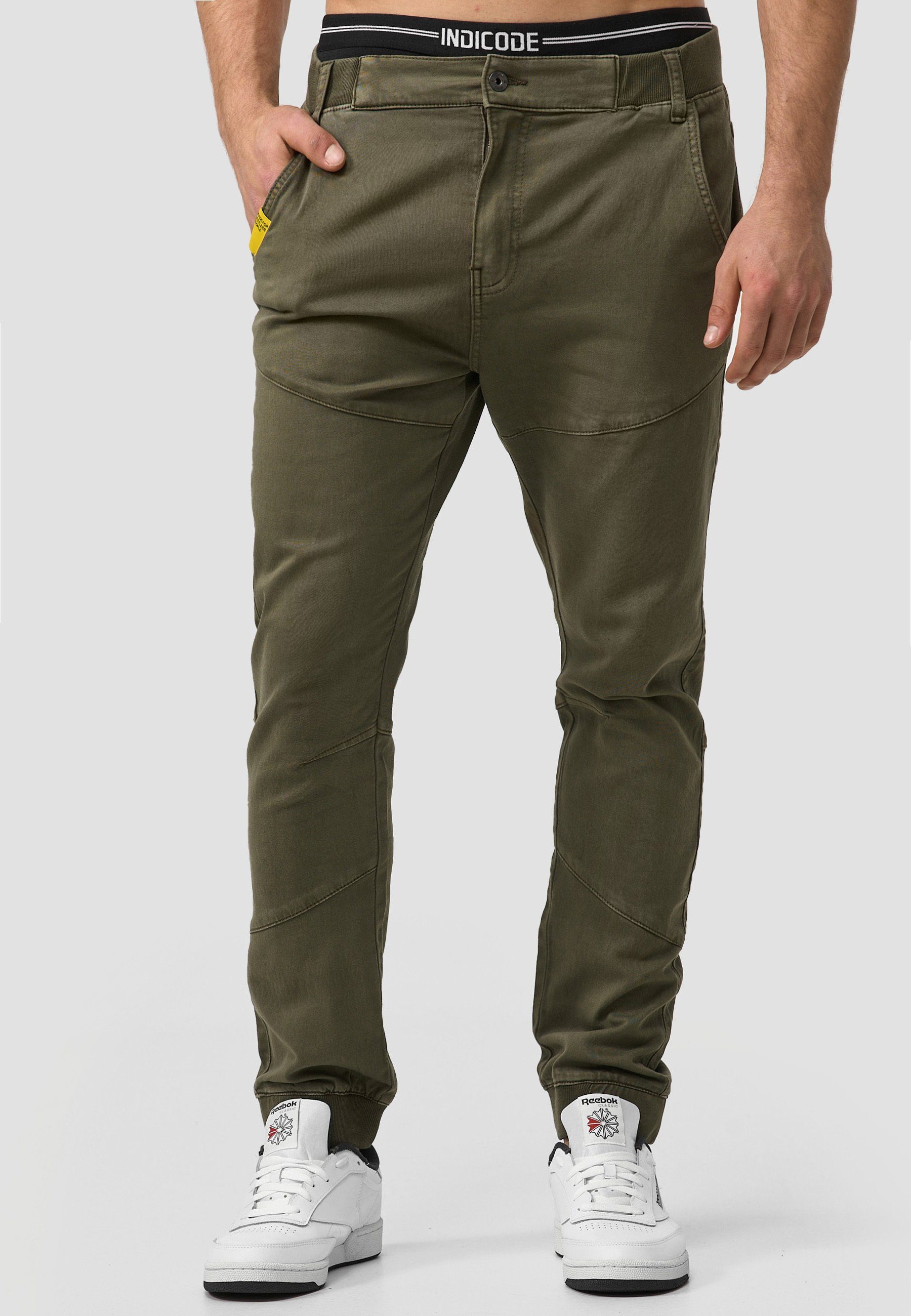 Cargohose Dark Indicode Olive Zannes