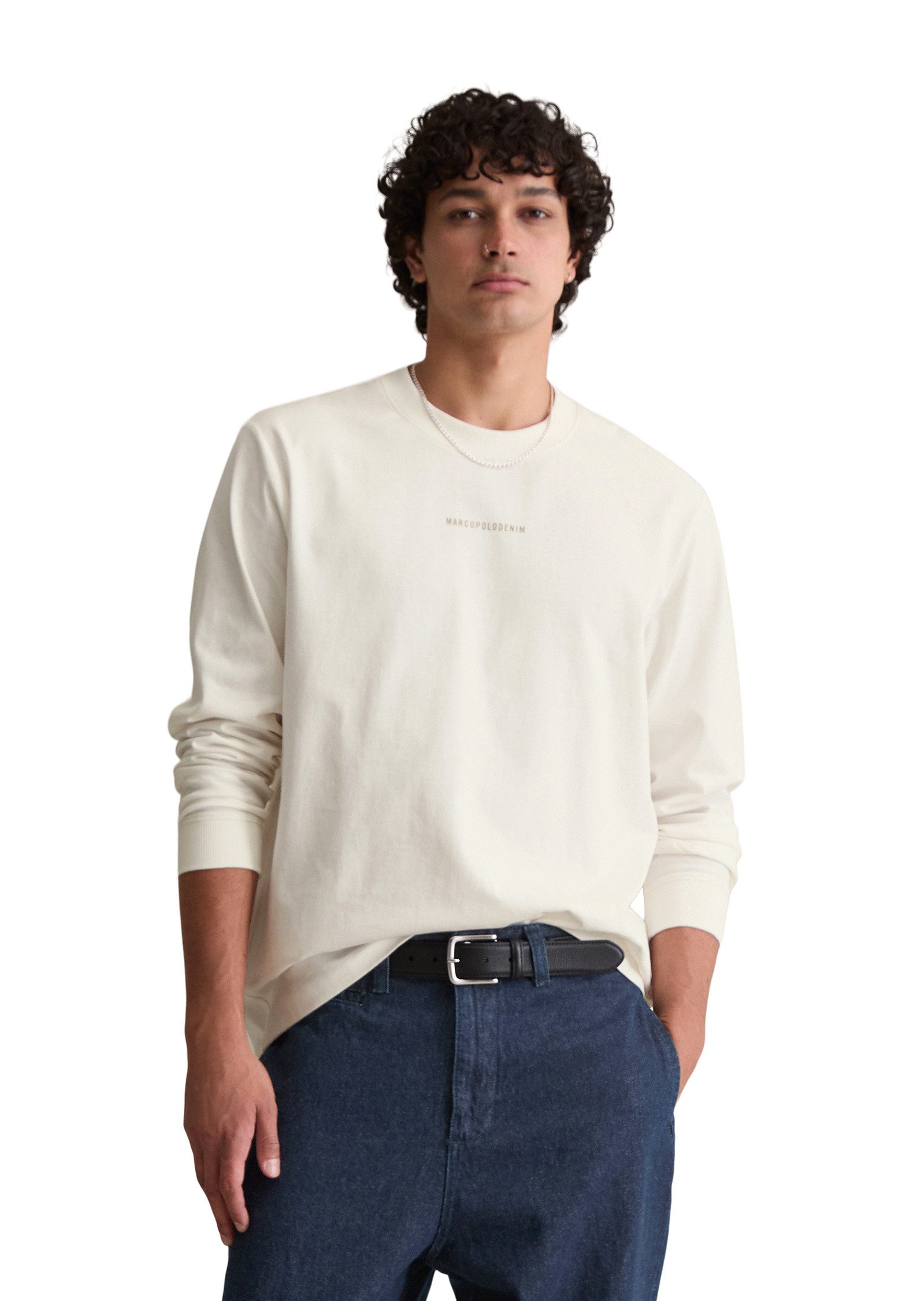 Marc O'Polo DENIM Langarmshirt aus Bio-Baumwolle