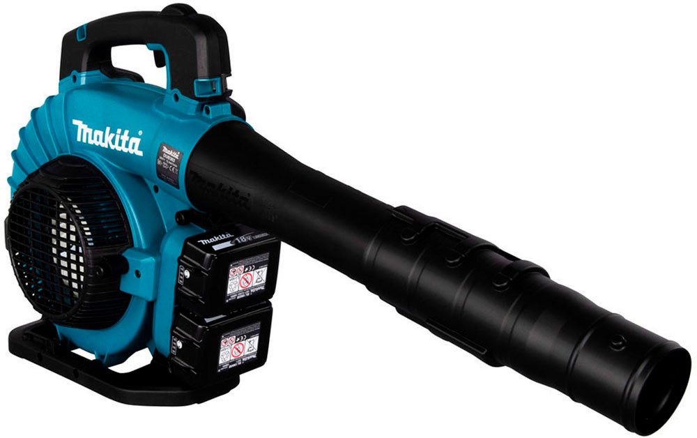 Makita Akku-Laubbläser DUB363PT2V, 65 m/s, 13,4 m3/min, 2 Akkus 18V/5 Ah und Doppel-Schnellladegerät