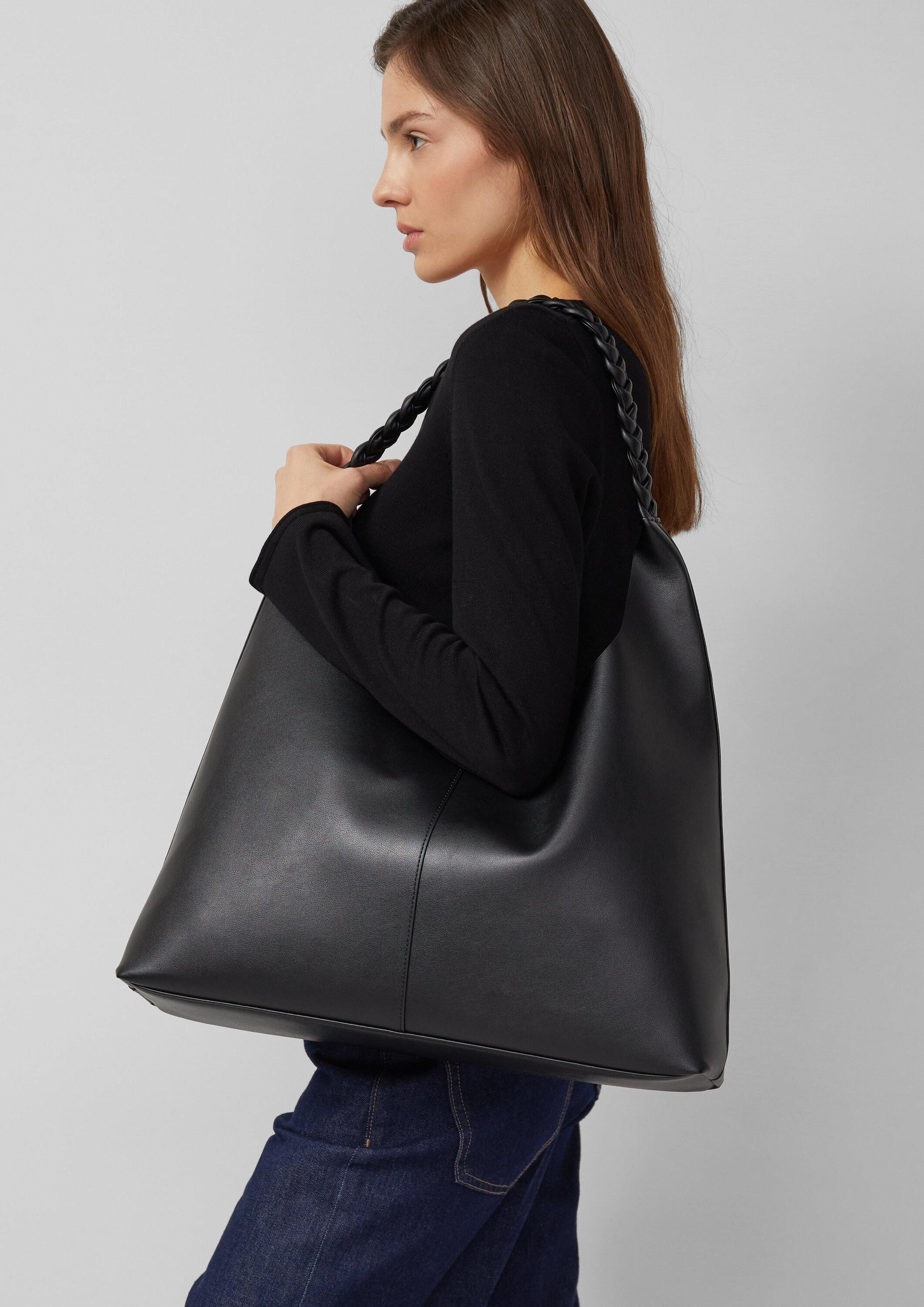 s.Oliver Schultertasche Tasche, Hobo-Bag in Leder-Optik mit Logo-Prägung