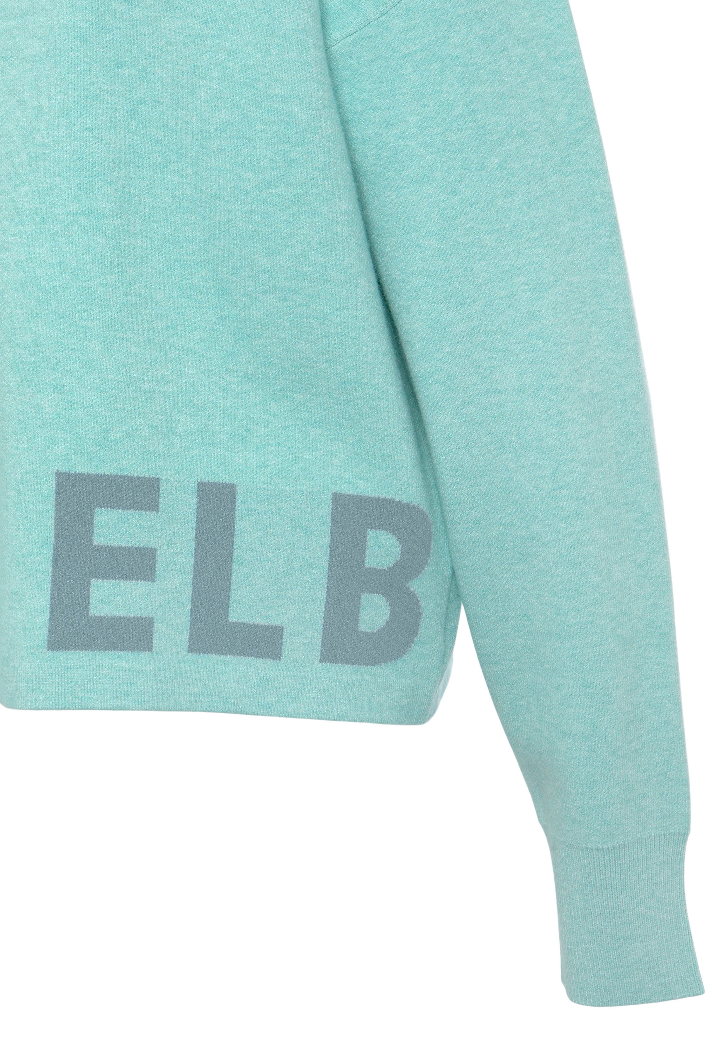 Elbsand Strickpullover aus hochwertigem Strick mit eingestricktem Logo, Loungewear