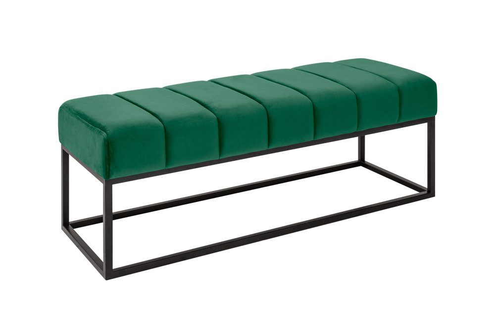 riess-ambiente Polsterbank PETIT BEAUTÉ 108cm smaragdgrün / schwarz (Einzelartikel, 1-St), Flur · Samt · Metall · Schlafzimmer