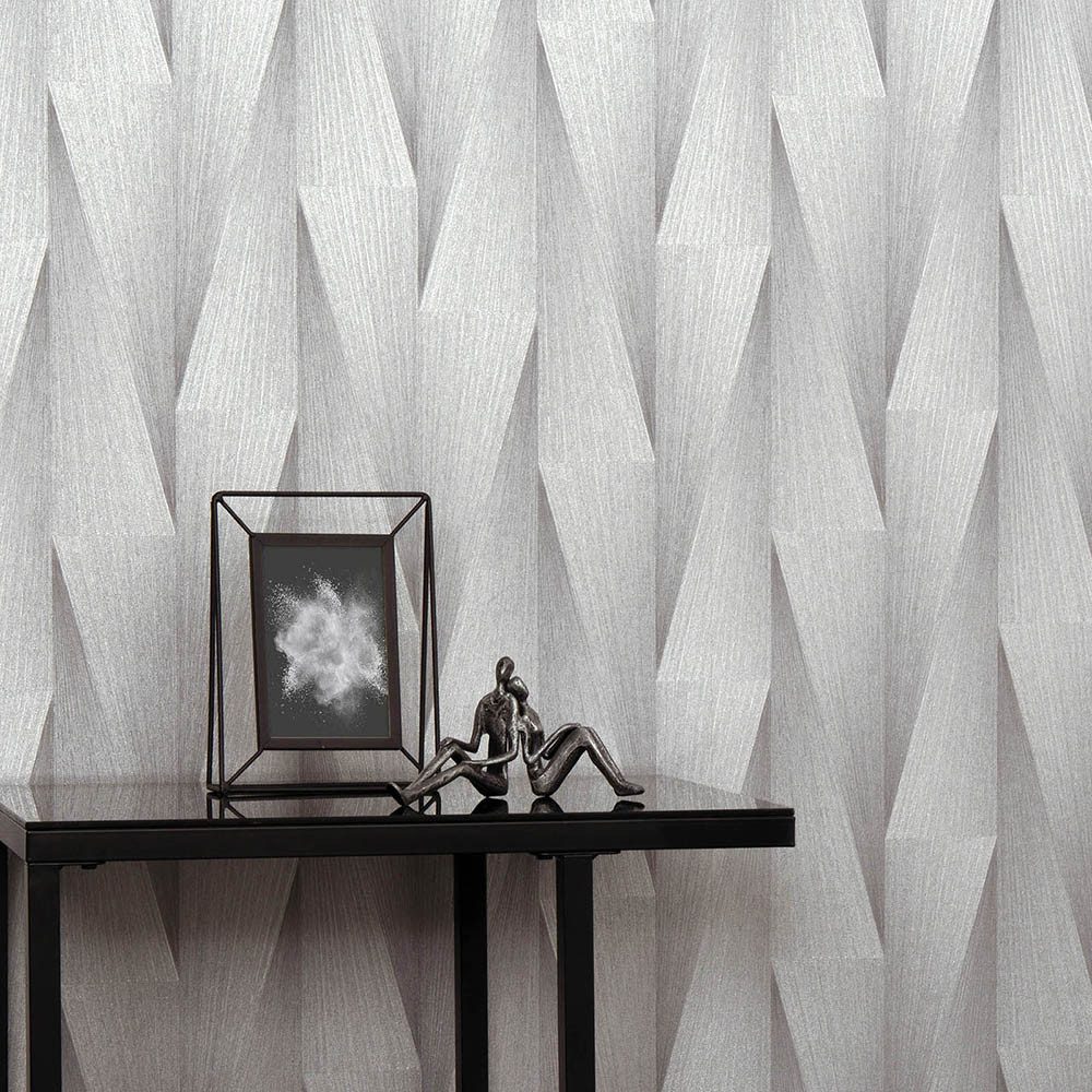 Erismann Vliestapete Abstrakt 3D-Optik Silber Metallic 10526-31 Guido Maria Kretschmer