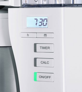 Melitta Filterkaffeemaschine LOOK® Therm Timer 1025-17 weiß, 1,25l Kaffeekanne, Papierfilter 1x4