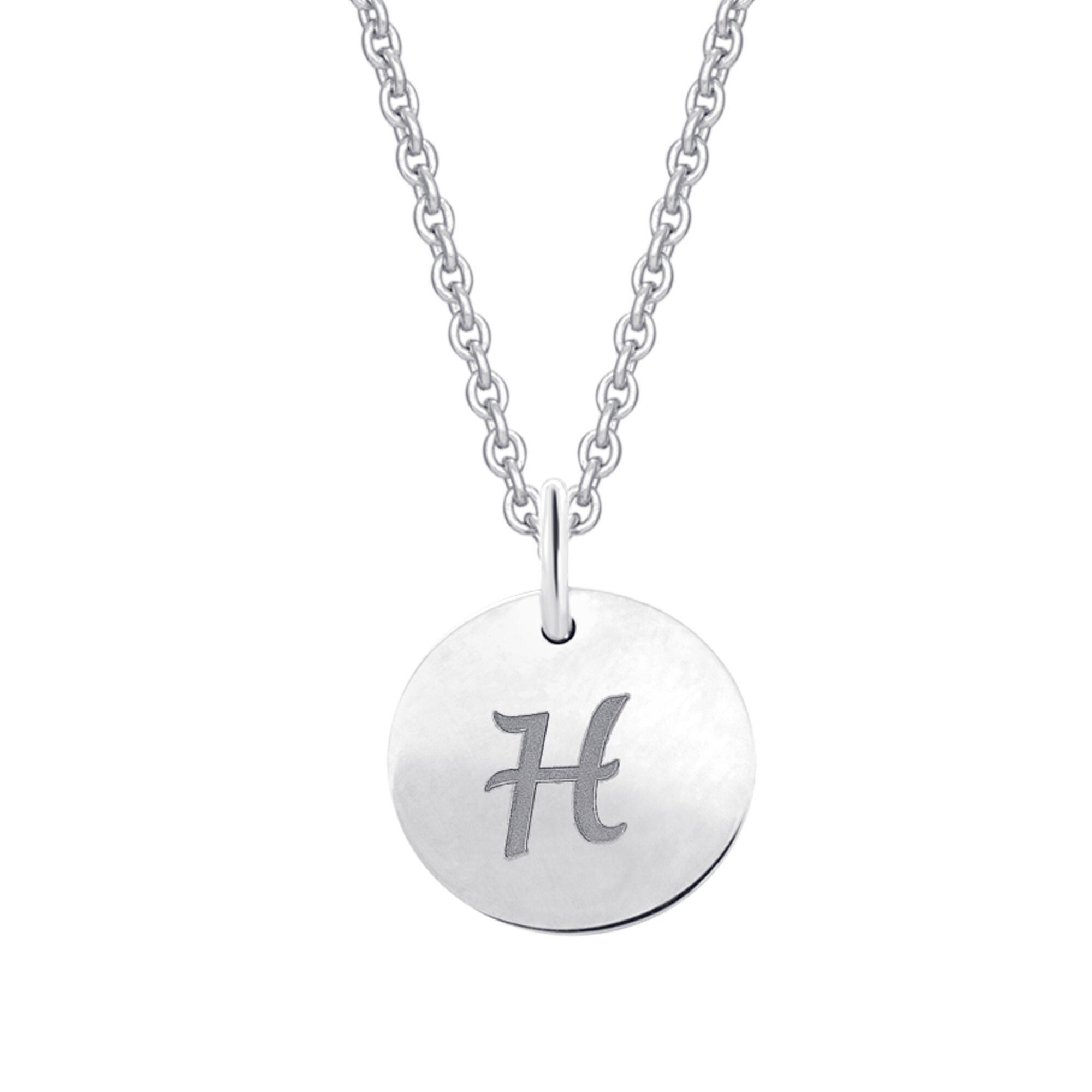 ONE ELEMENT Namenskette Halskette - Namenskette mit Buchstabe H Buchstaben Anhänger aus, Initiale mit Stil – eine schöne Geschenkidee für jeden Anlass