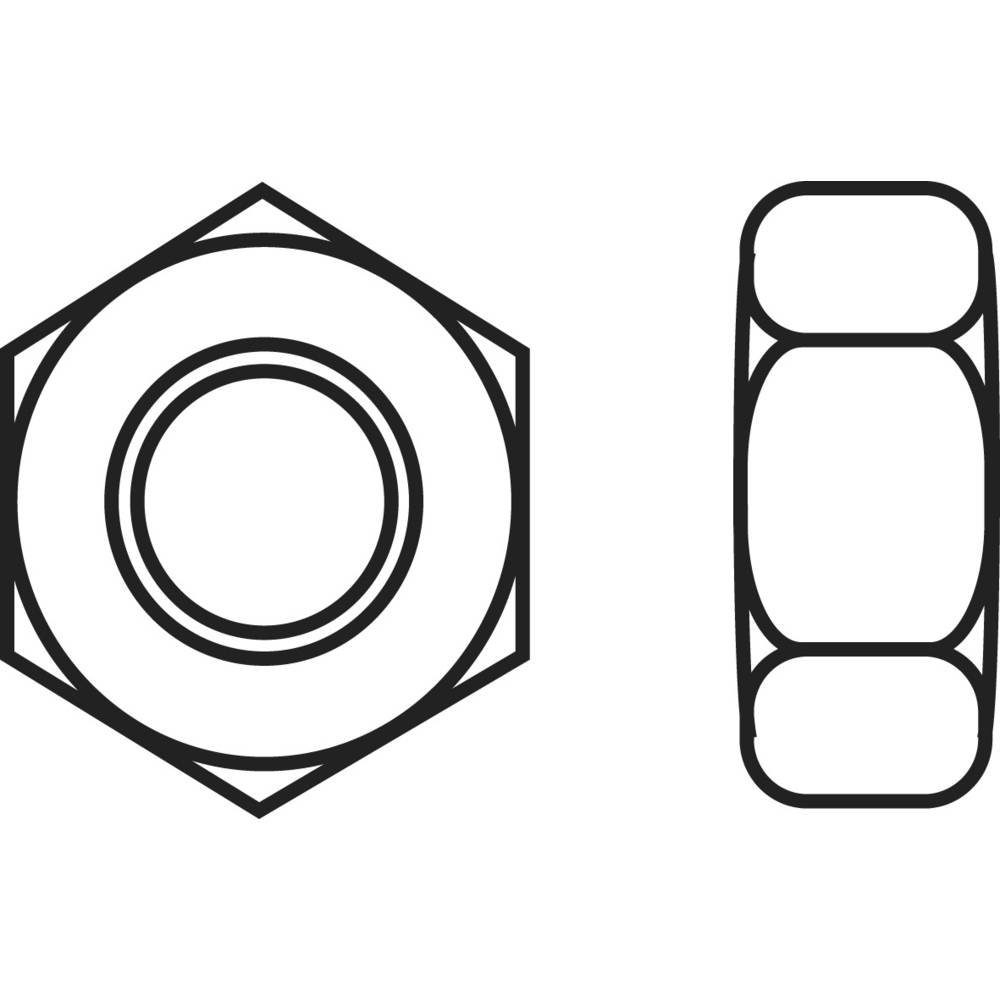 Muttern TOOLCRAFT Sechskantmuttern