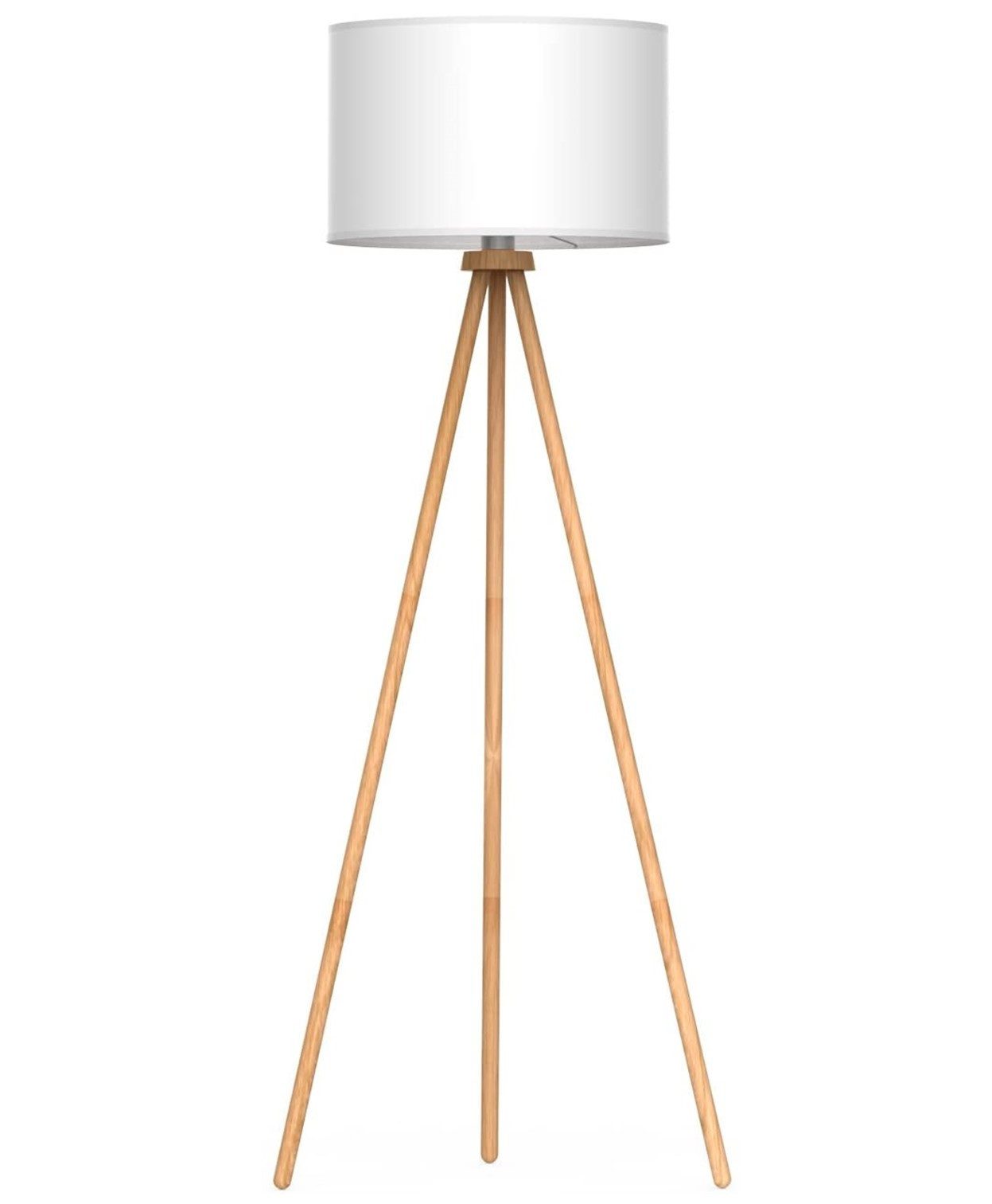 Tomons LED Stehlampe wohnzimmer Stehleuchte Stativ aus Holz, E27, mit 8W LE günstig online kaufen