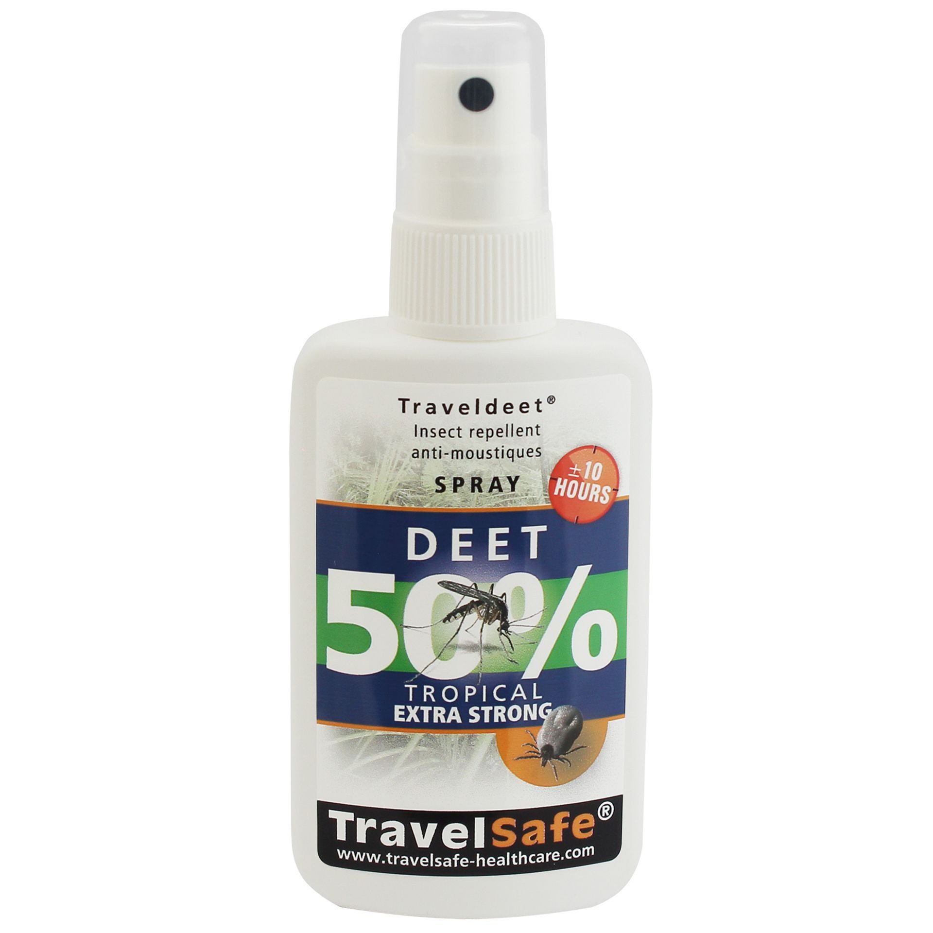 Travelsafe Insektenschutz-Spray TravelSafe Traveldeet 50 %, Mücken, Zecken, 60ml