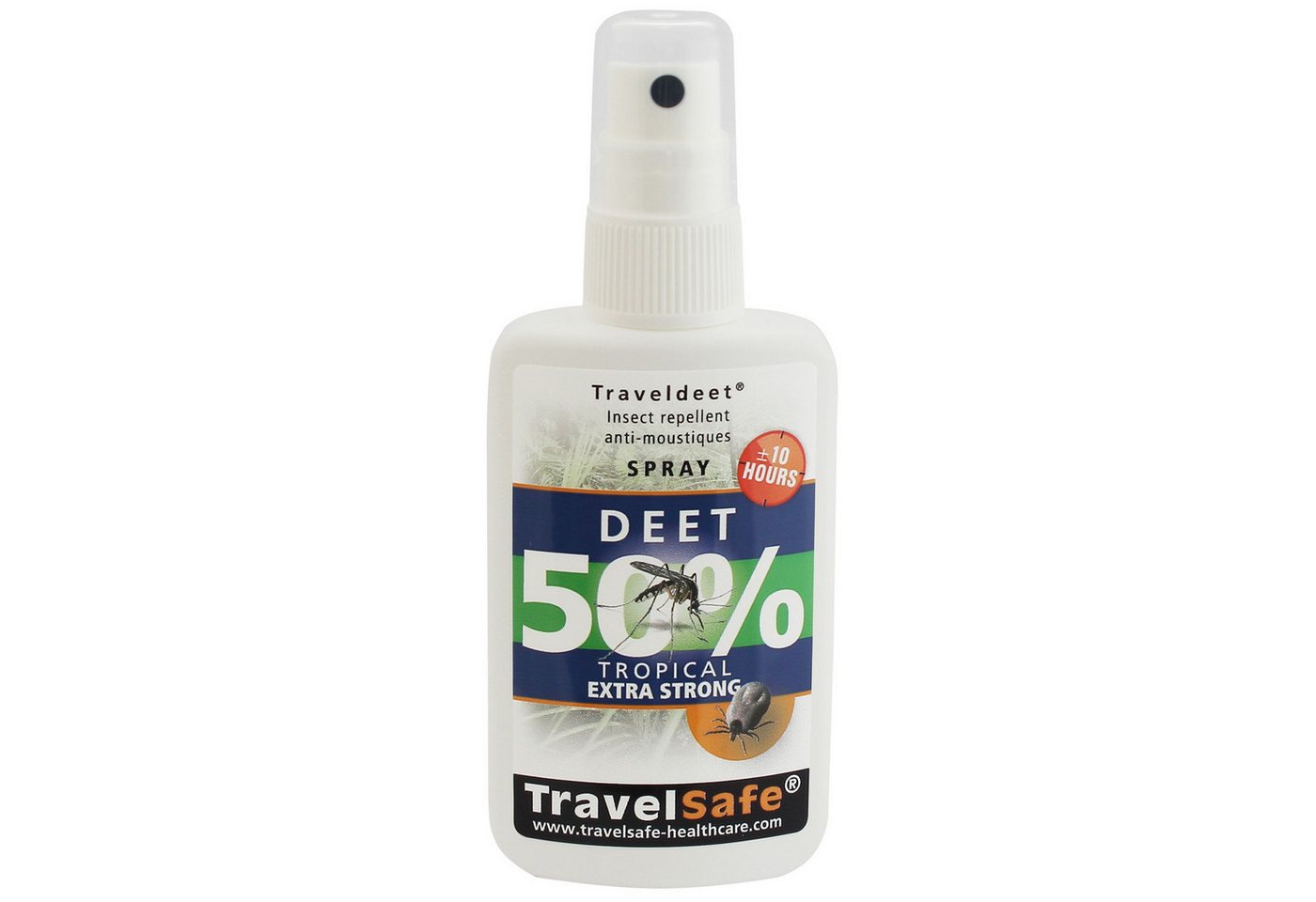Travelsafe Insektenschutz-Spray TravelSafe Traveldeet 50 %, Mücken, Zecken, 60ml