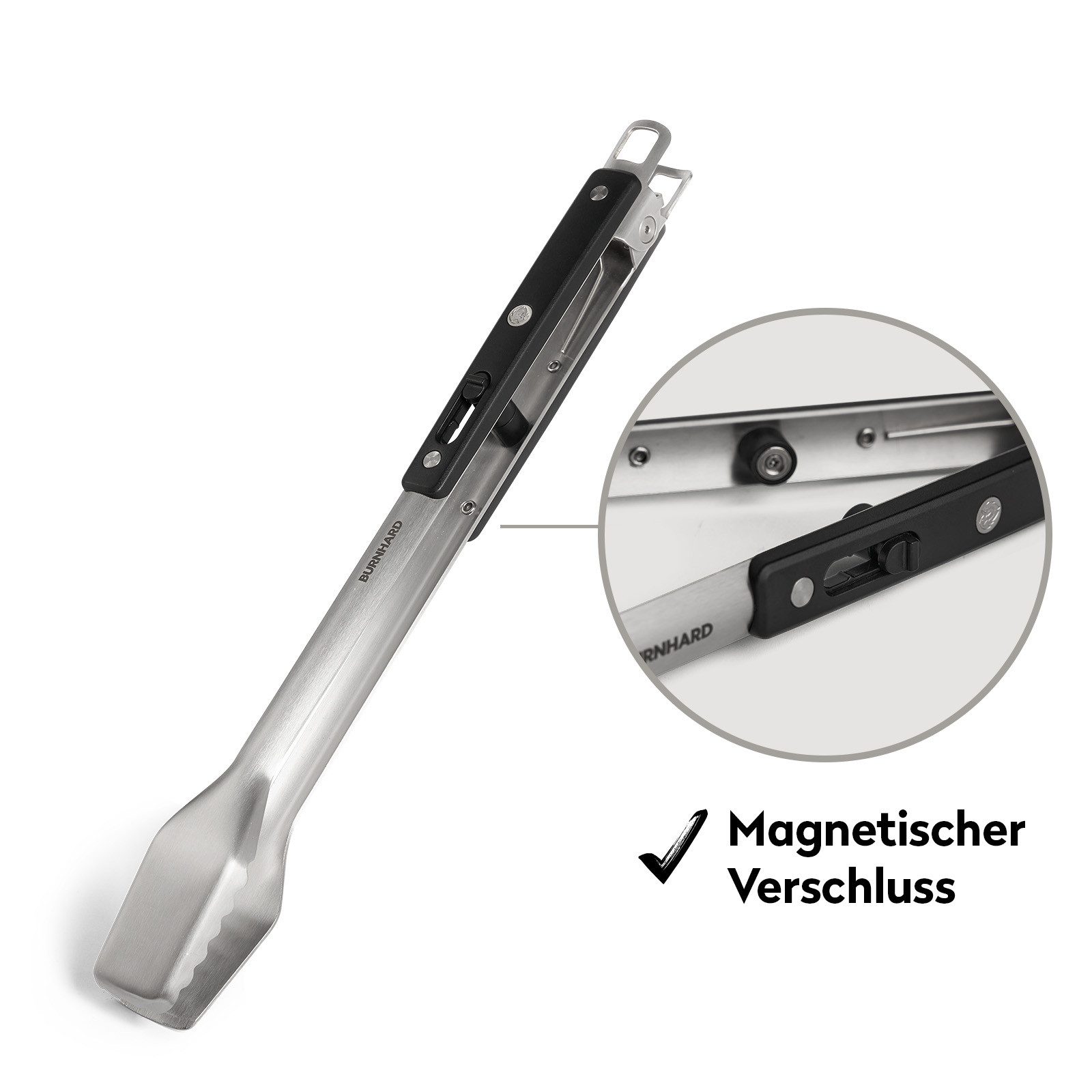BURNHARD® Grillbesteck-Set Edelstahl Grillbesteck-Set 4-tlg., (4 tlg)