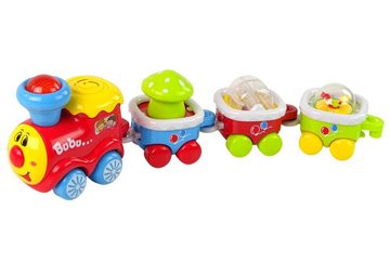 LEAN Toys Spielzeug-Lokomotive Lernzug Zug Licht Soundeffekte Lokomotive Waggons Melodie Schornstein