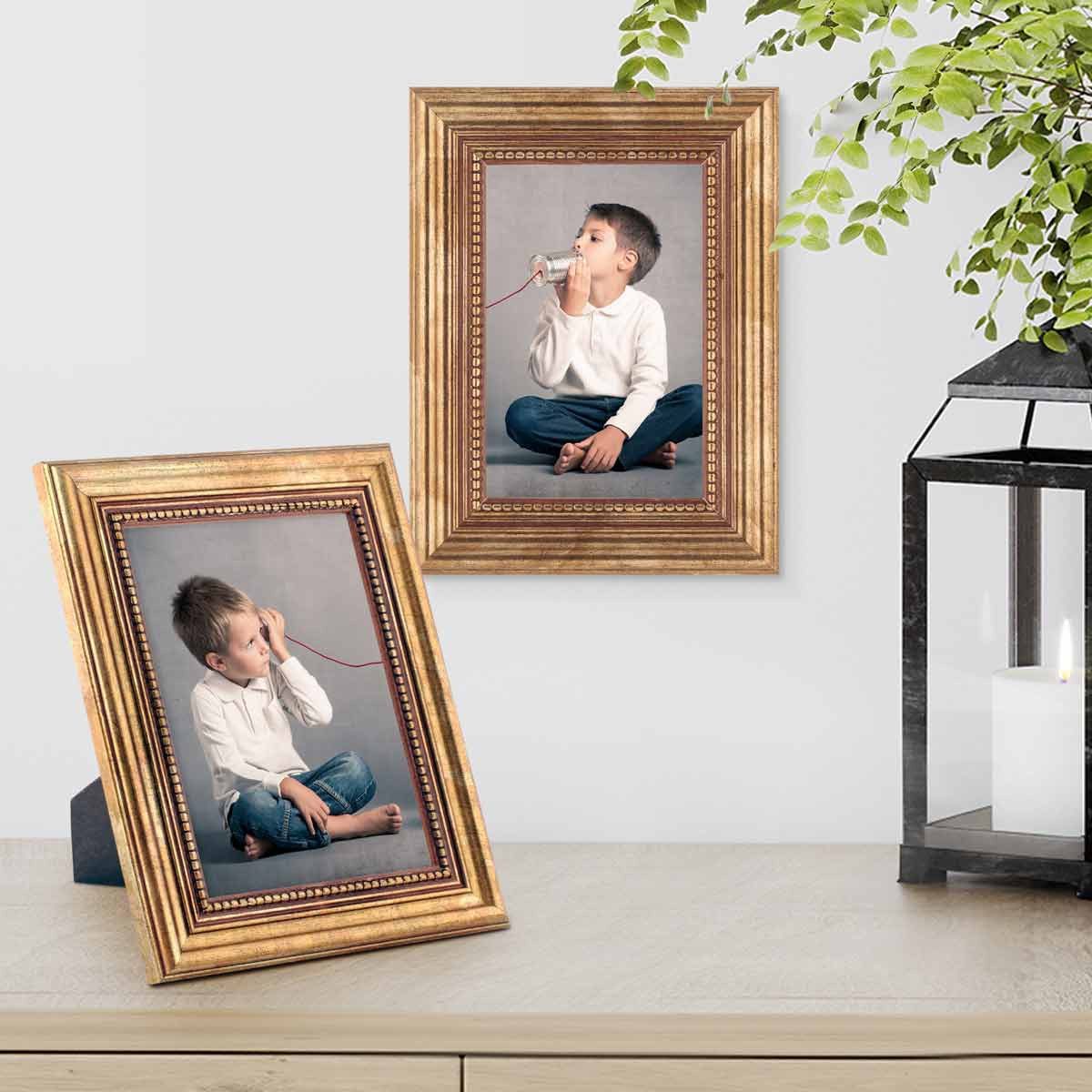 PHOTOLINI Bilderrahmen 2er Set Massivholz-Rahmen im günstig online kaufen