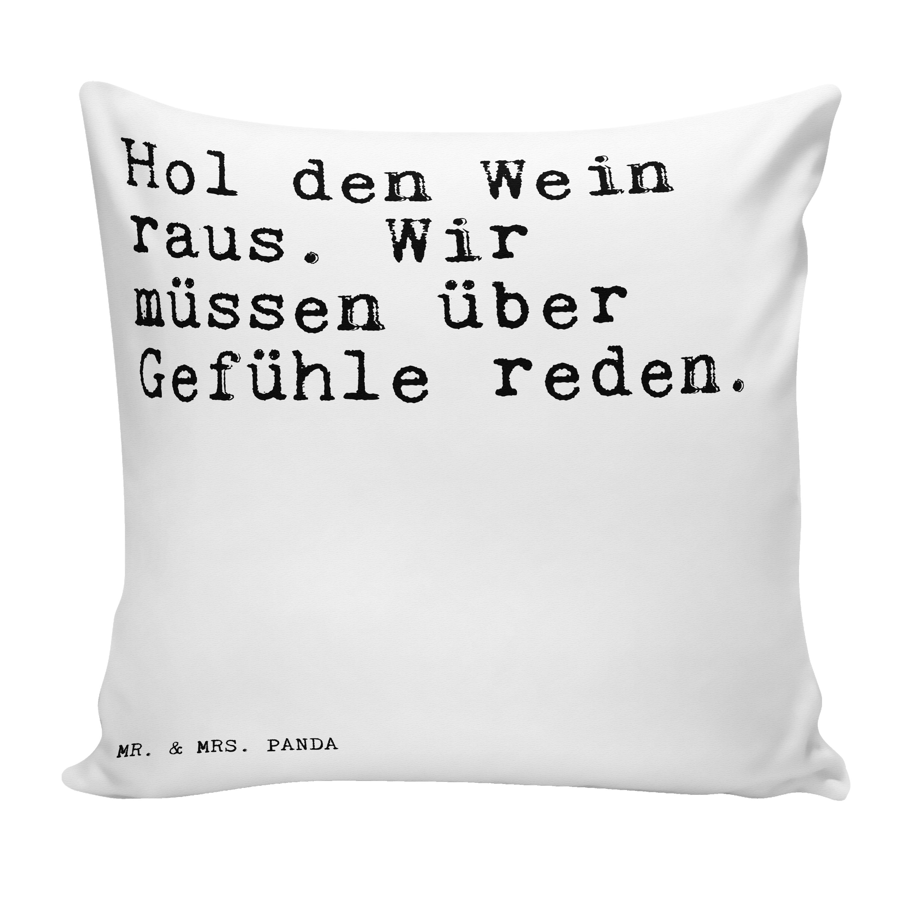 Mr. & Mrs. Panda Dekokissen »Hol den Wein raus.... Weiß Zitat