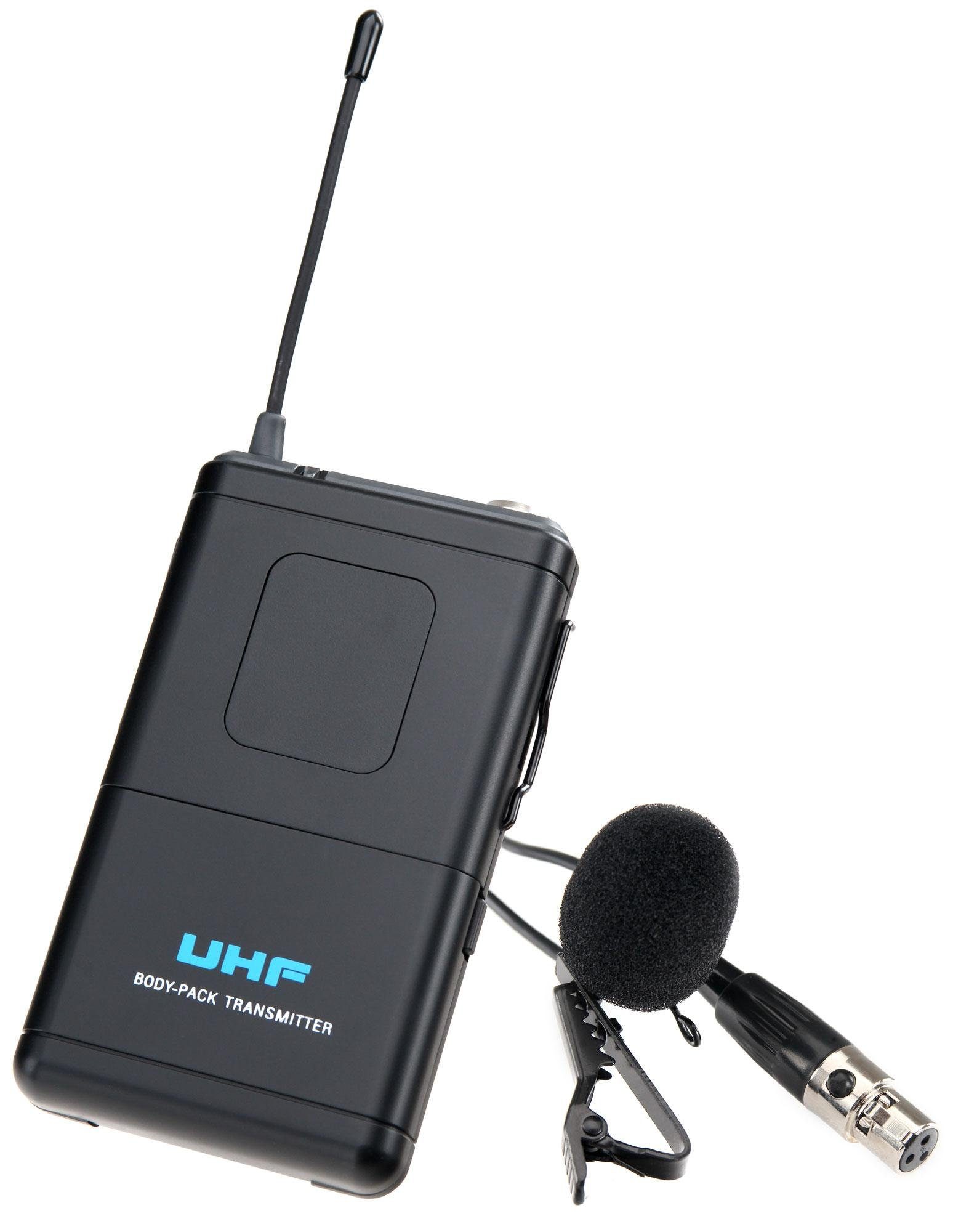 Mikrofon UB-IK4 Funk Taschensender mit Lavaliermikrofon, Frequenz: 828,175 MHz