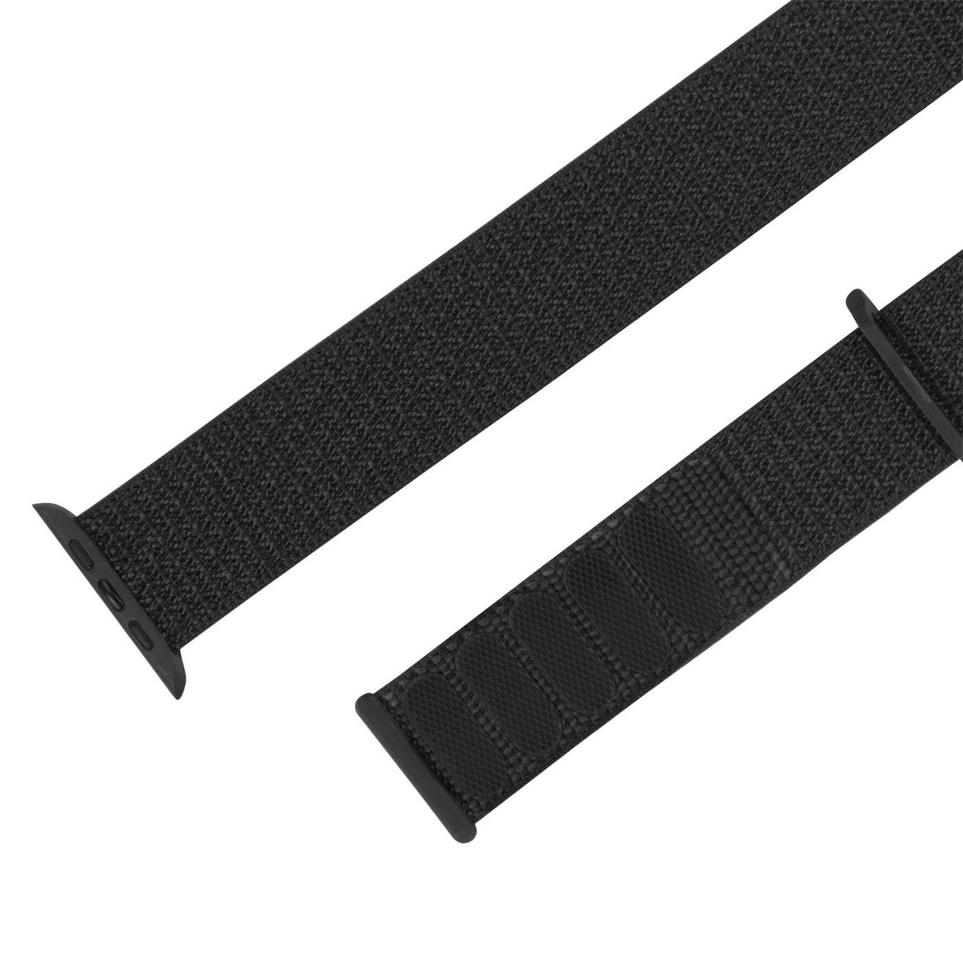 CoolGadget Smartwatch-Armband für Schwarz 41mm Uhren mit Gehäuse, 7 mit Klettverschluss Serie Watch Stoff Ersatz Band Apple Nylon