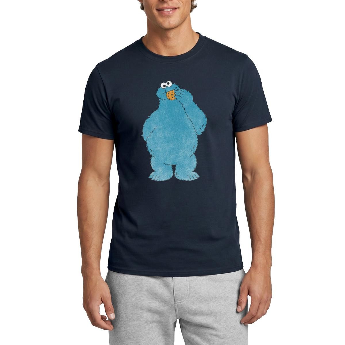 T-Shirt Sesamstraße Krümelmonster Naschen Männer T-Shirt