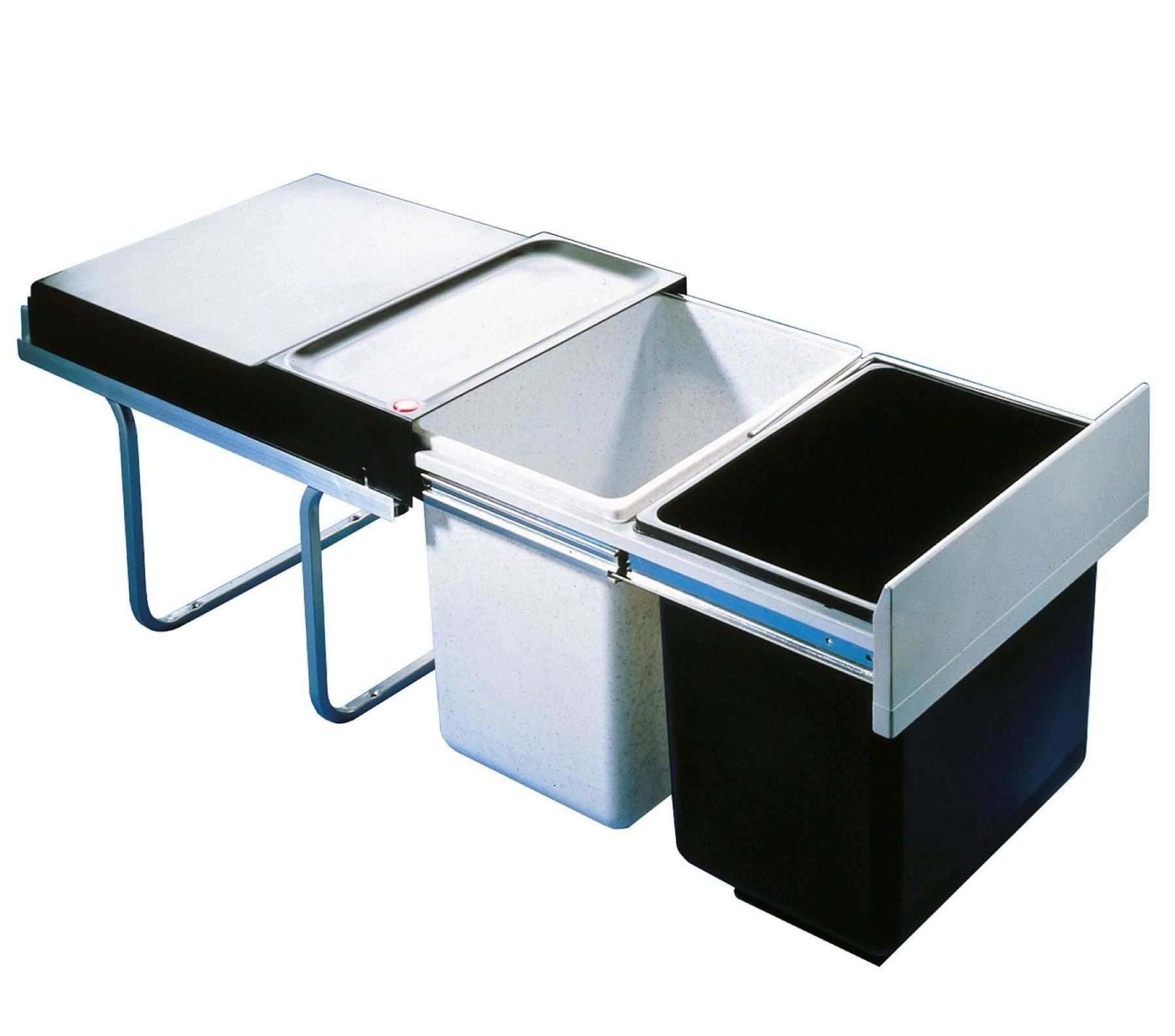 Hailo Einbaumülleimer Hailo Tandem Mülleimer Küche Einbau 40-90cm Schrank 2x18 L Mültrennung, siehe Beschreibung