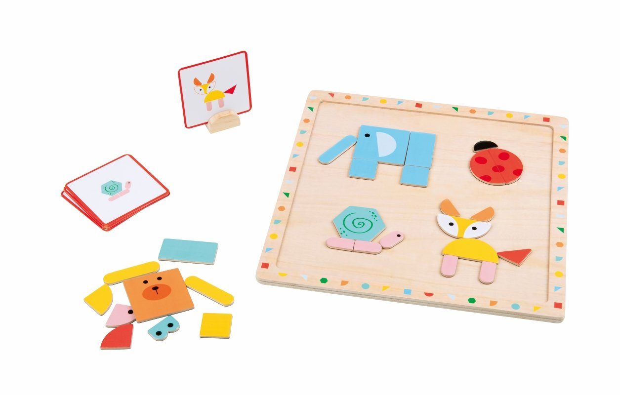 Lelin Lernspielzeug 20227 Magnetic shape and creative Puzzle - Magnetisches kreativ Puzzle