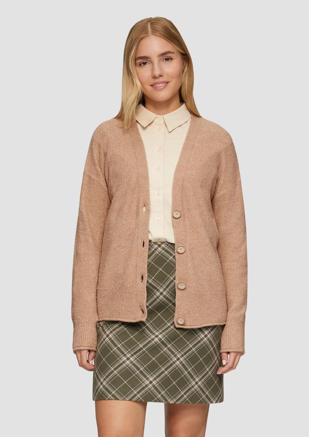 s.Oliver Strickjacke (1-tlg) Relaxed Fit, Bouclé, Strick, warm, weich günstig online kaufen