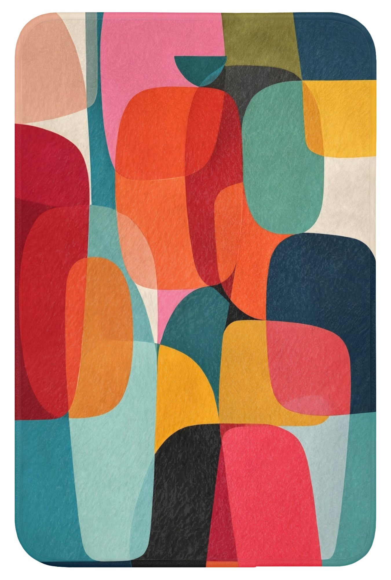 OnlyWow WC-Vorleger Formen - Bunt - Abstrakt - Flugzeuge, Höhe 10 mm, Polyester, Rechteckig, WC Teppich, Toilettenvorleger, Toilettenteppich, Badematte 40x60 cm