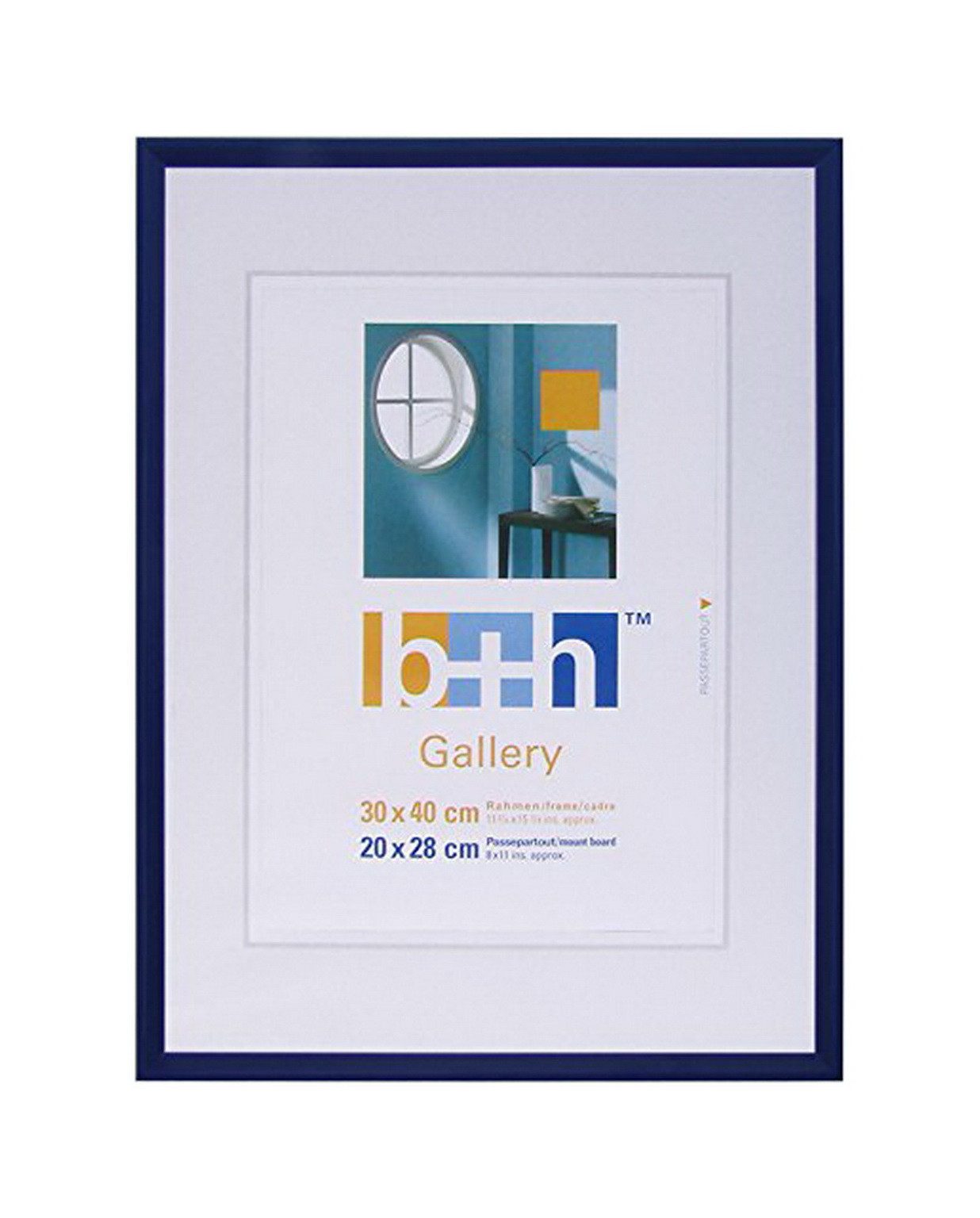 Oslo MasterLine Einzelrahmen Bilderrahmen 30x40 und 30x45 Kunststoff Echt-Glas Hoch- und Querformat, 30 x 40 cm blau, perfekt zum Einrahmen von Puzzle