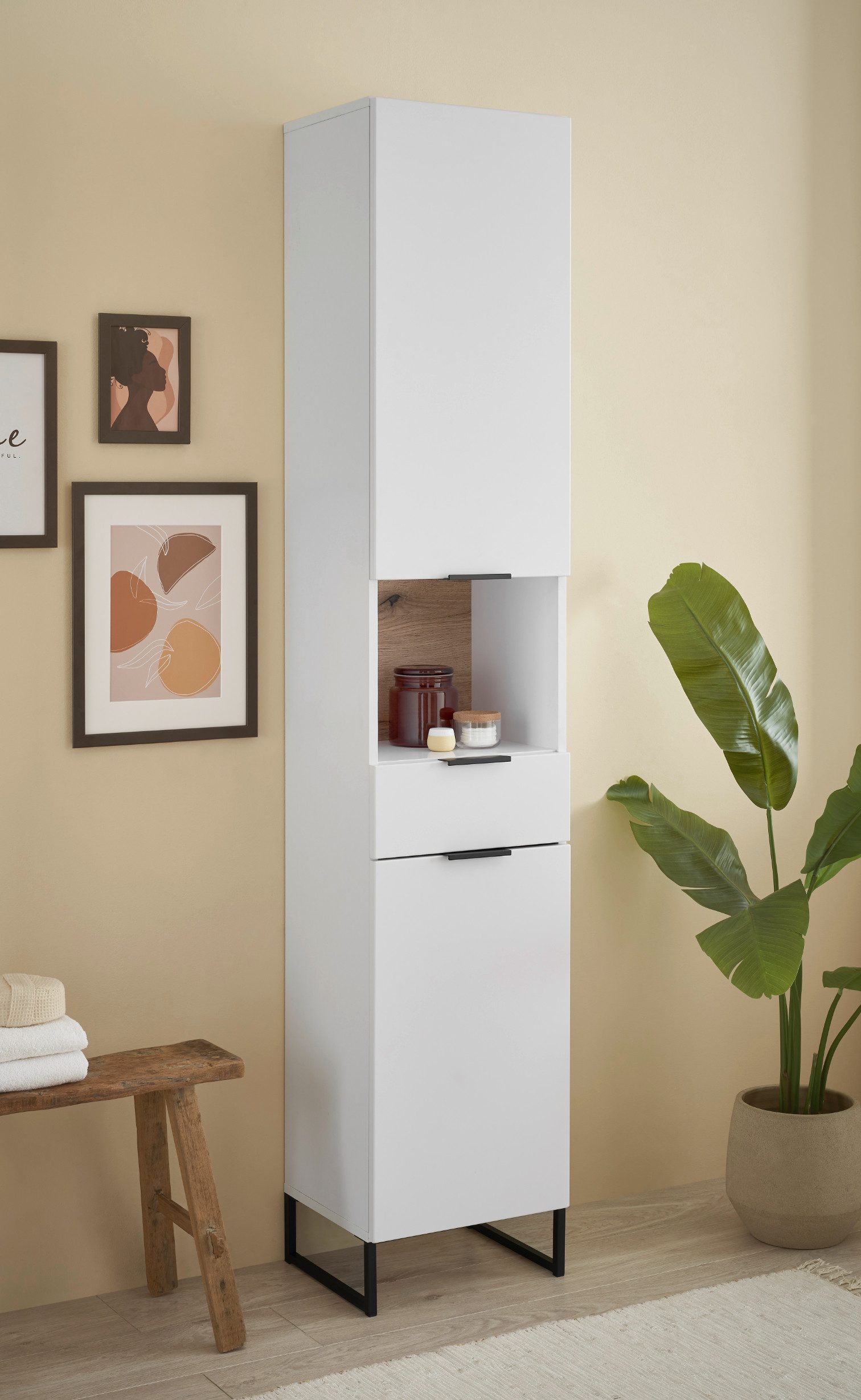 moebel-dich-auf Hochschrank ASPEN (Badezimmerschrank, mit 6 günstig online kaufen